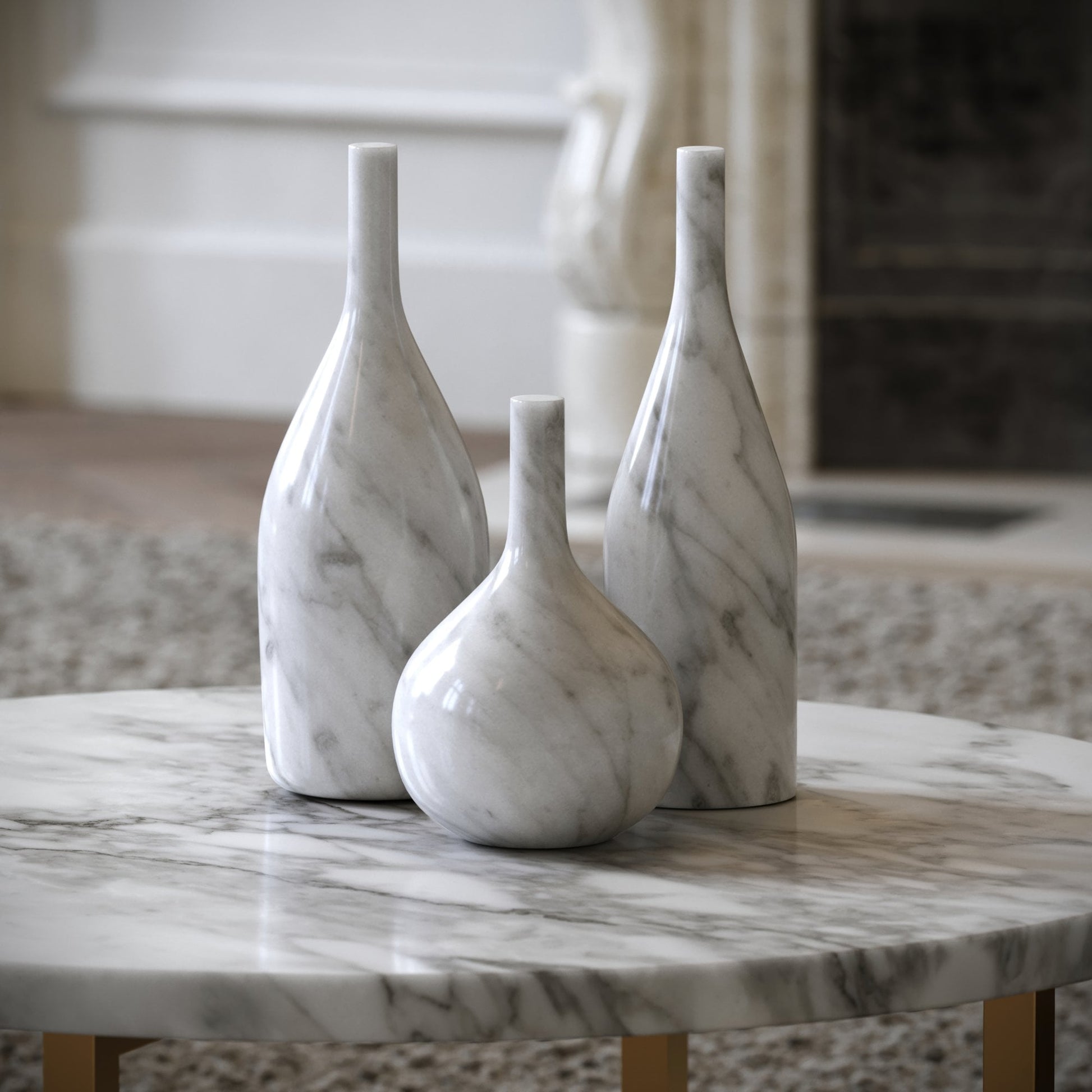 Frizzante Carrara Marble Champagne Bottle