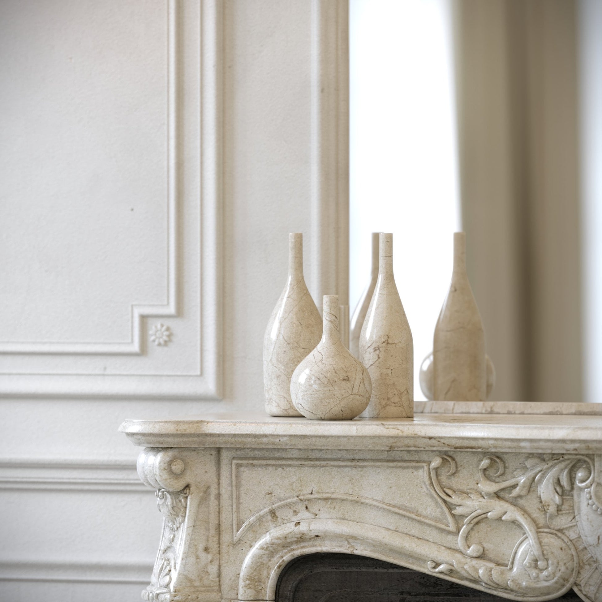 Frizzante Crema Marfil Marble Champagne Bottle