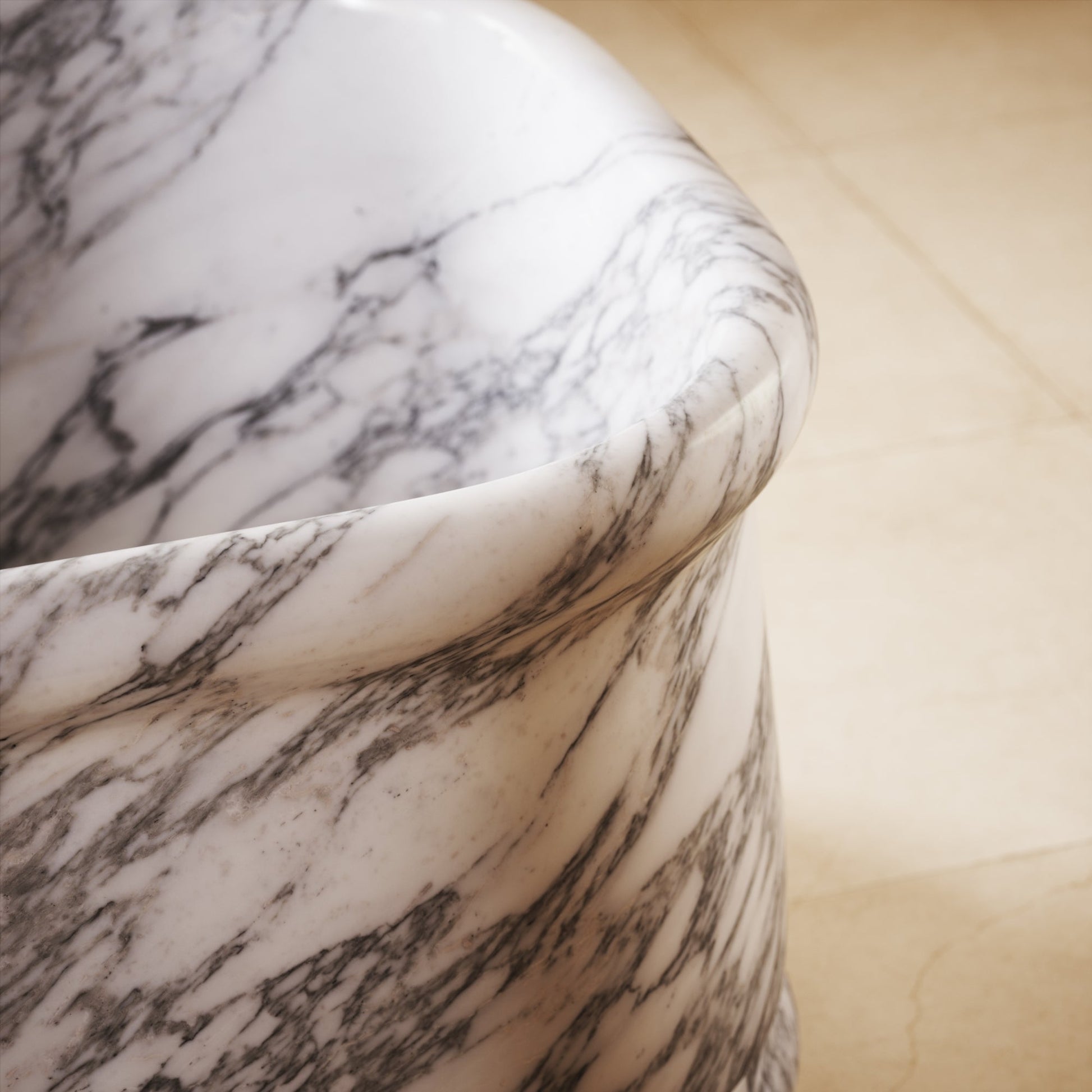 Grandeur Arabescato Marble Freestanding Bath 1780mm
