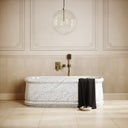 Grandeur Carrara Marble Freestanding Bath 1500mm