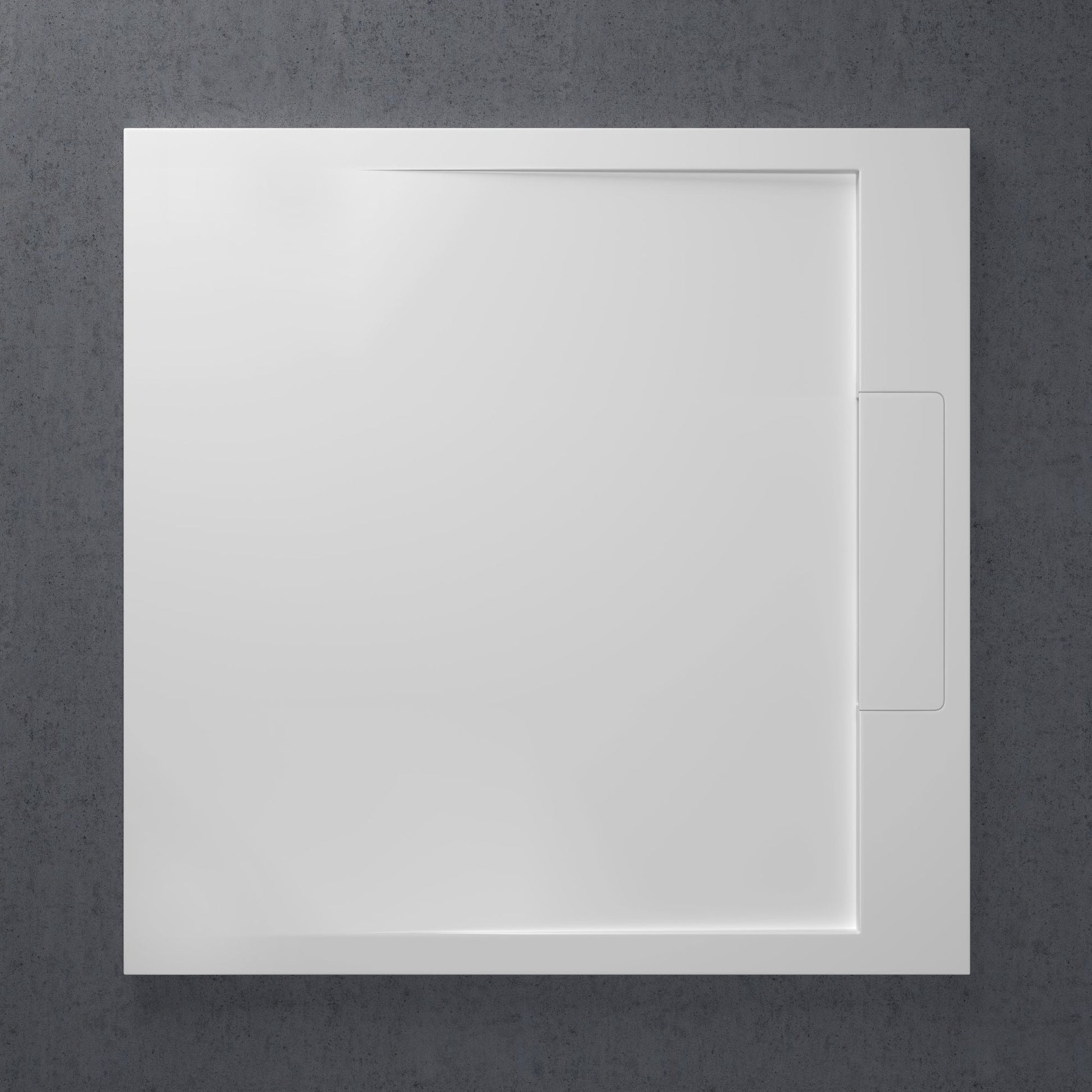 Infinity Stone Shower Tray & Waste Matte White (ALL SIZES)