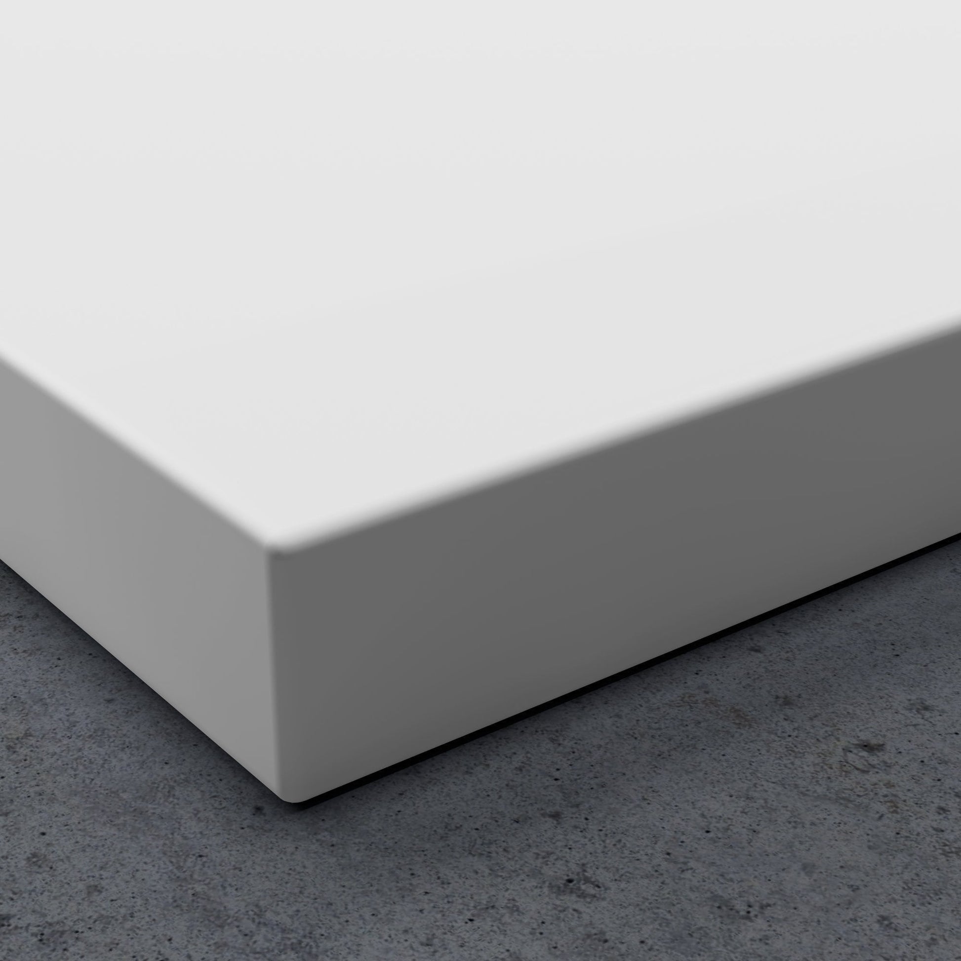 Infinity Stone Shower Tray & Waste Matte White (ALL SIZES)