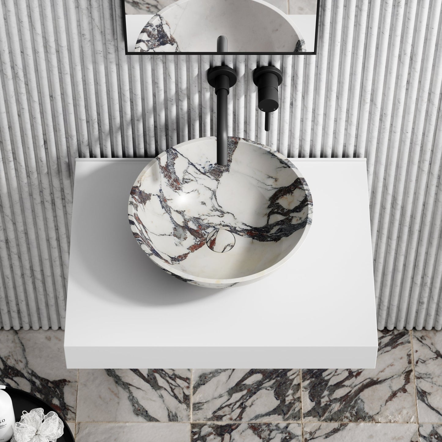 Italia Calacatta Viola Marble Countertop Basin 400mm