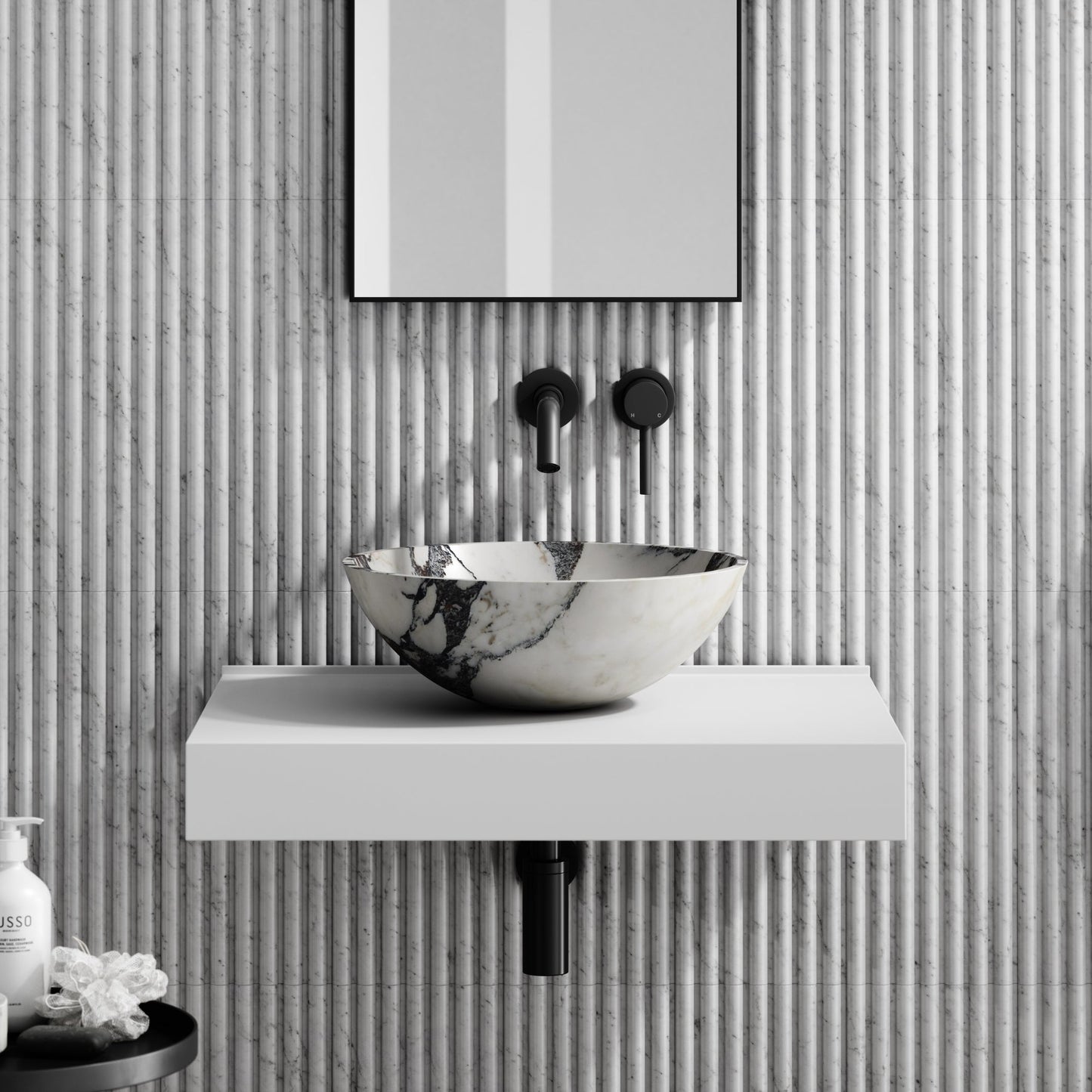 Italia Calacatta Viola Marble Countertop Basin 400mm