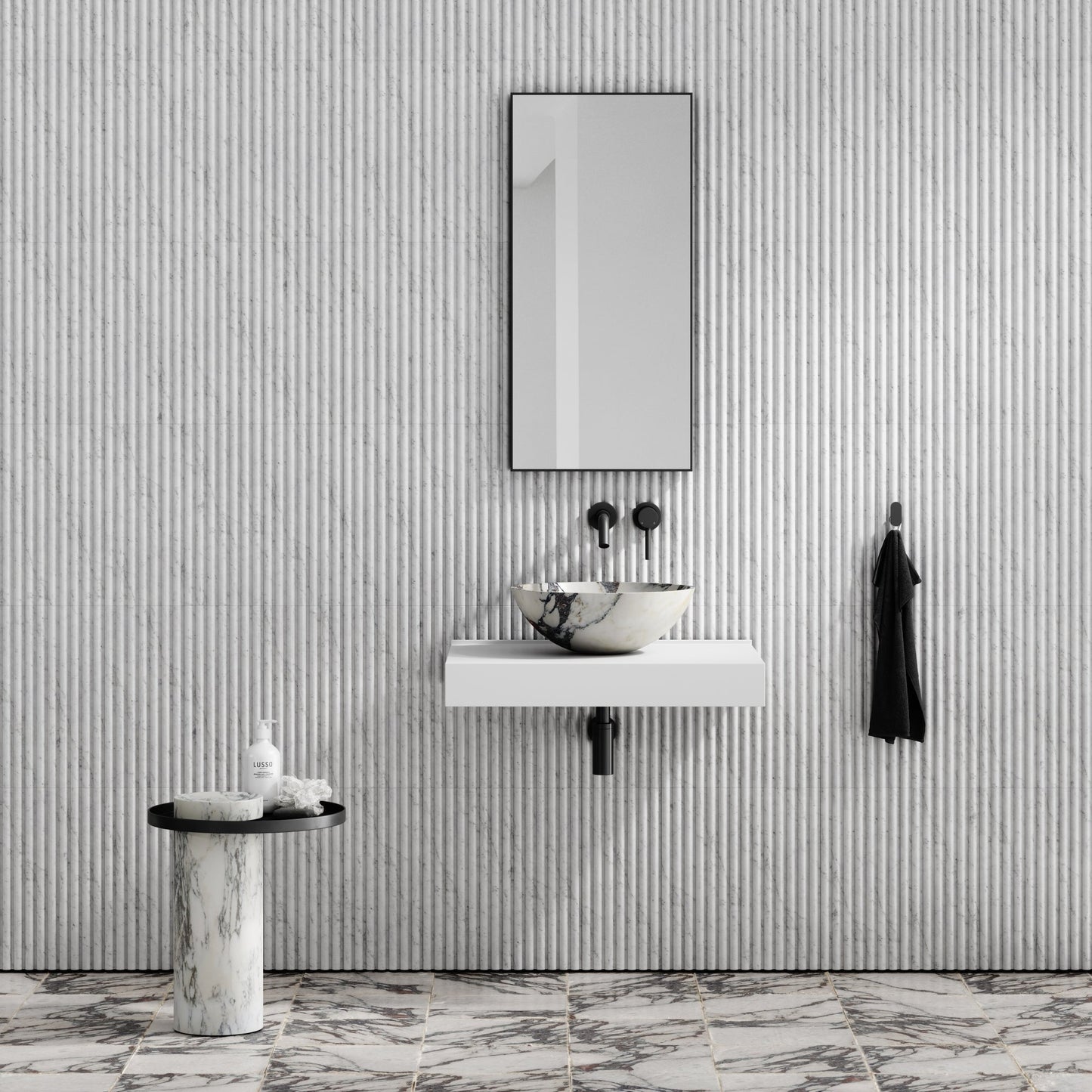 Italia Calacatta Viola Marble Countertop Basin 400mm