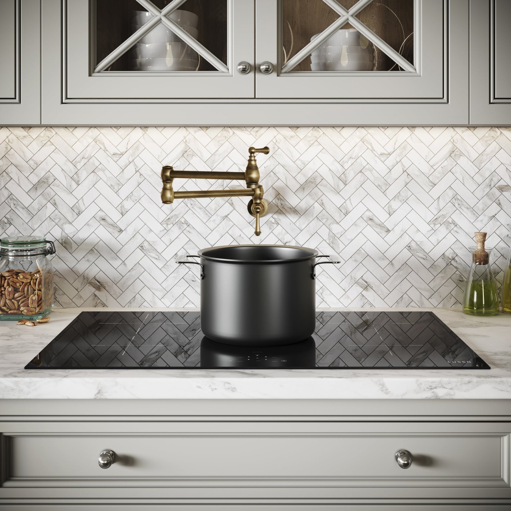 Kempton Traditional Kitchen Pot Filler Tap Aged Bronze