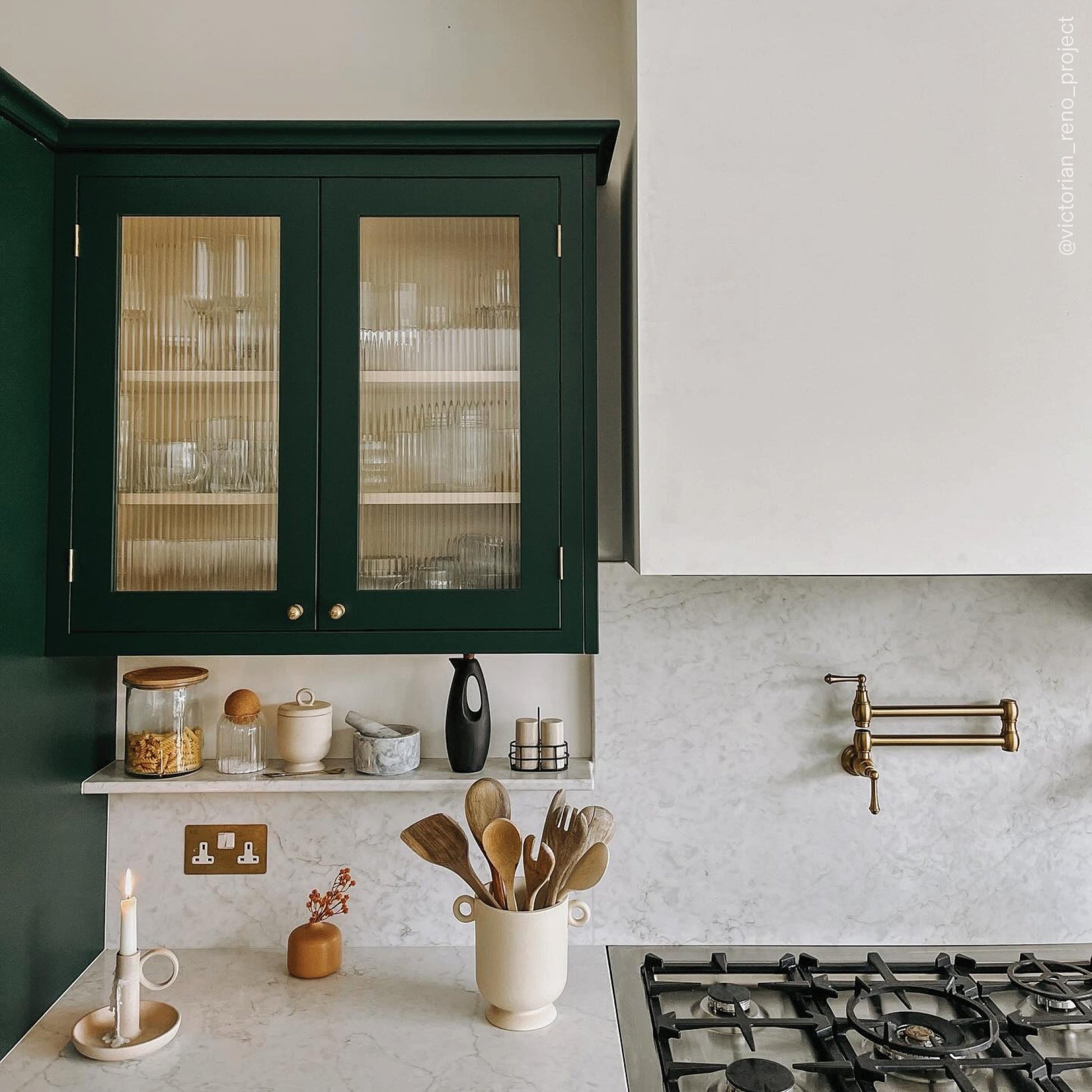 Kempton Traditional Kitchen Pot Filler Tap Brushed Gold