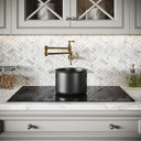 Kempton Traditional Kitchen Pot Filler Tap Polished Brass