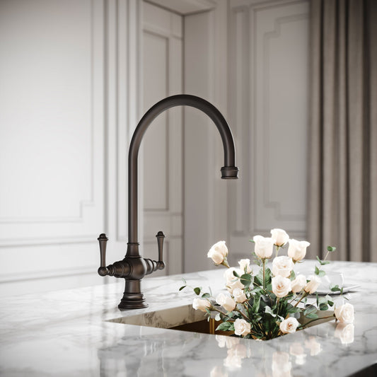 Lambeth Single Hole Traditional Kitchen Tap Deep Bronze