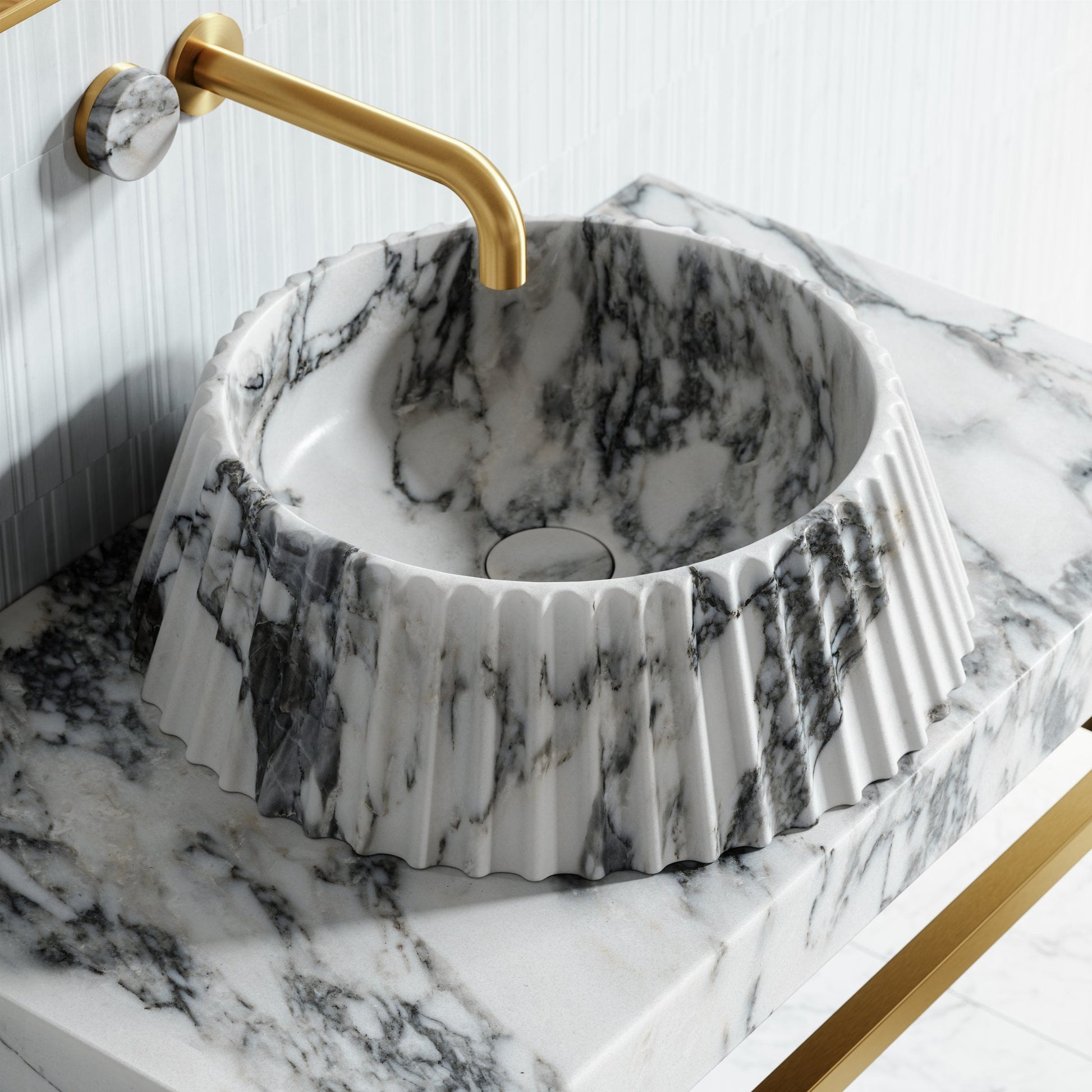 Lamp Arabescato Marble Countertop Basin 450mm