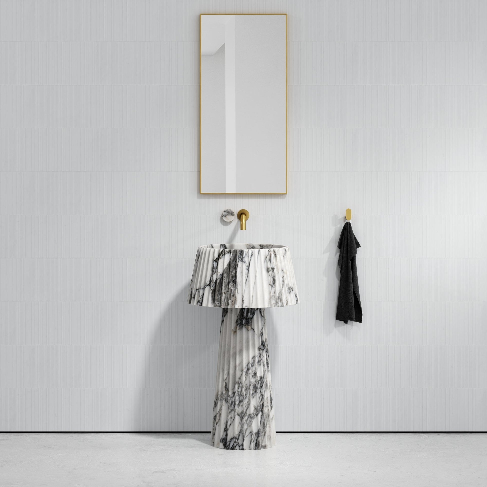 Lamp Arabescato Marble Pedestal Basin 500mm