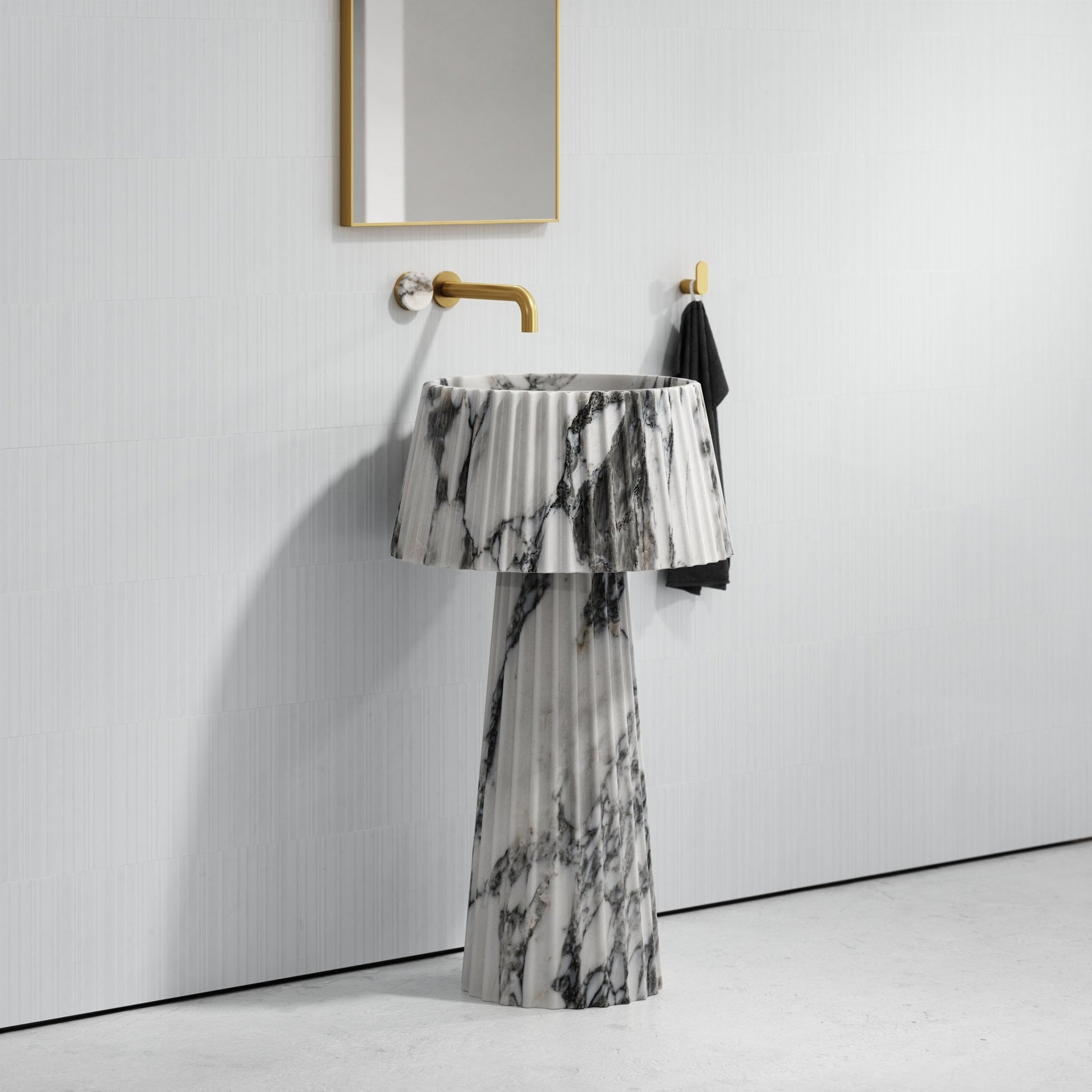 Lamp Arabescato Marble Pedestal Basin 500mm