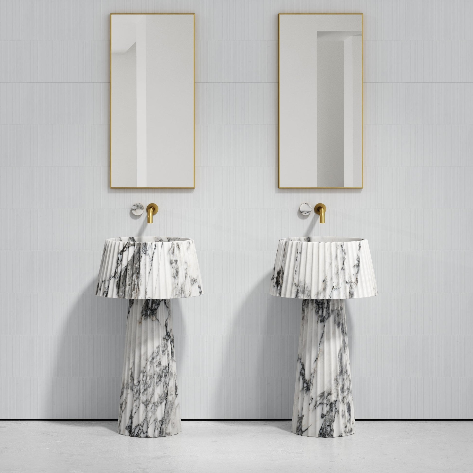 Lamp Arabescato Marble Pedestal Basin 500mm