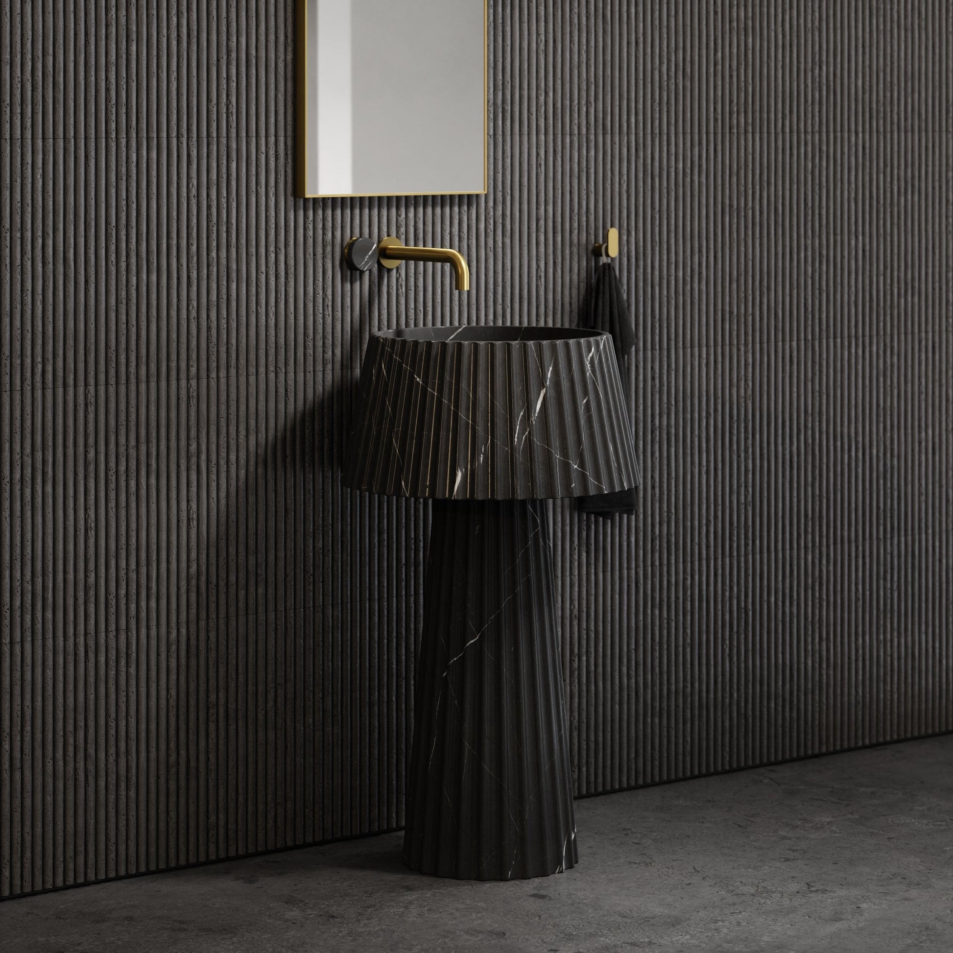 Lamp Pietra Grey Marble Pedestal Basin 500mm