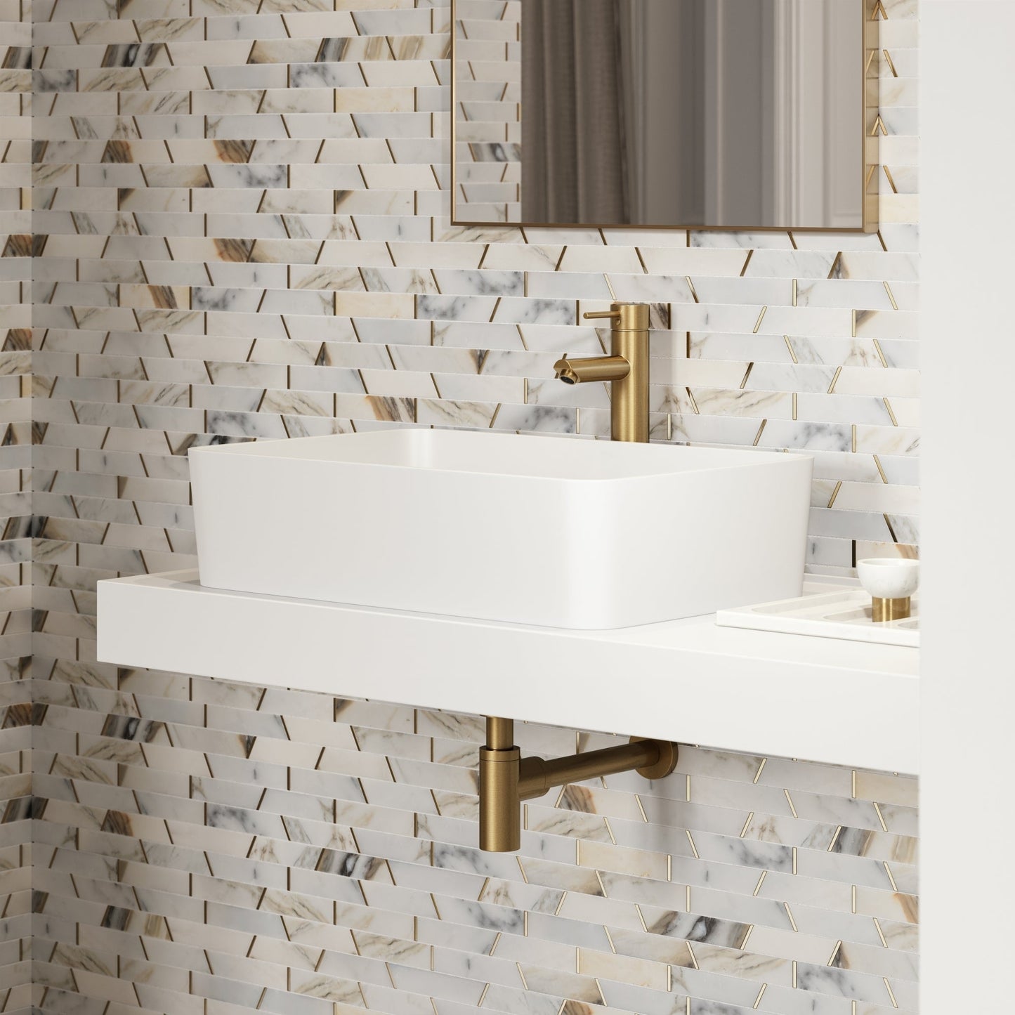 Lauro Countertop Stone Basin 600mm