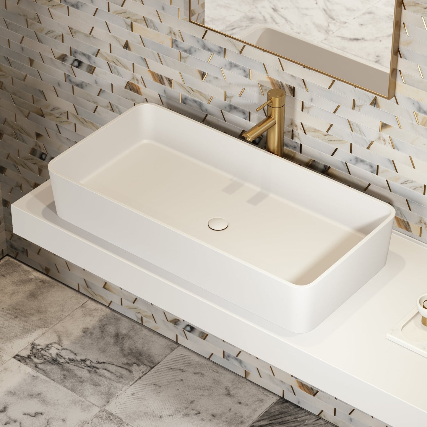 Lauro Countertop Stone Basin 800mm