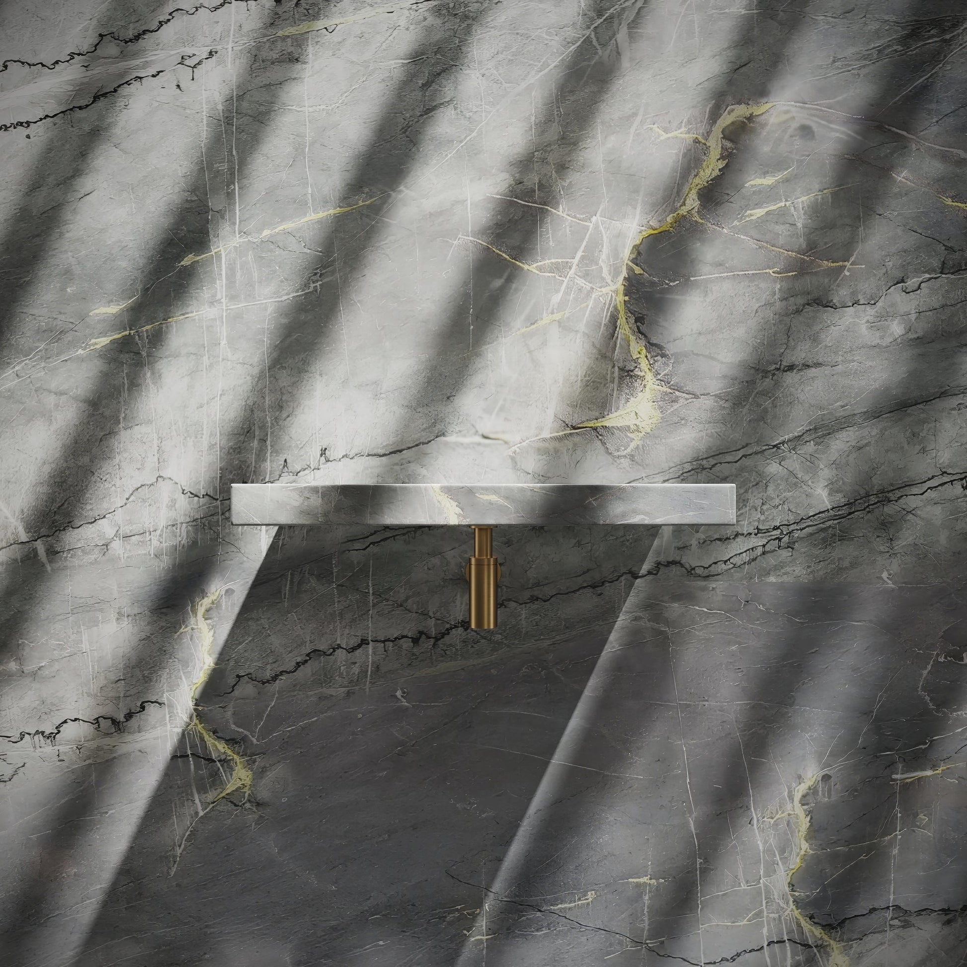 Levitare Amazon Blue Marble Ultra Thin Wall Hung Basin 600mm