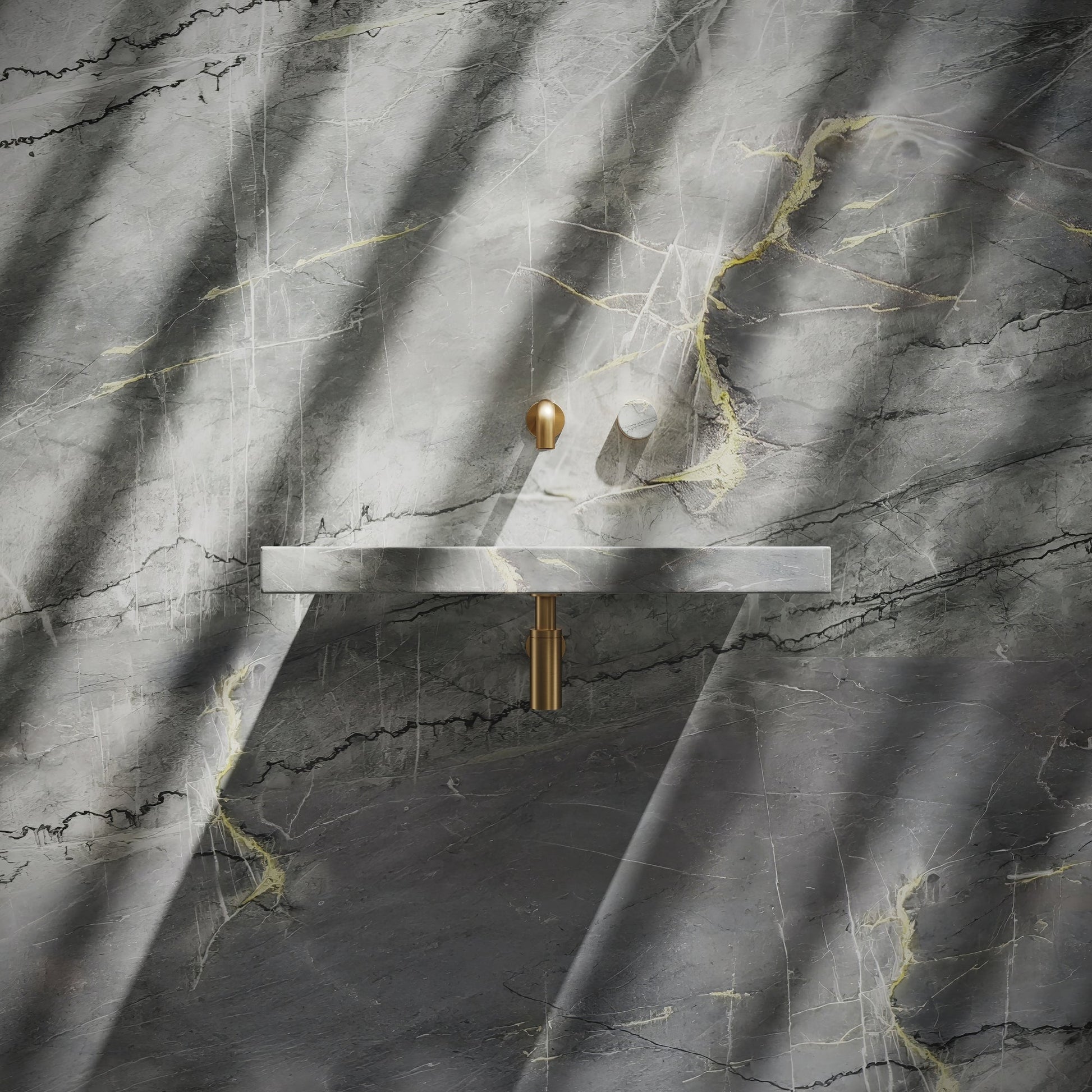 Levitare Amazon Blue Marble Ultra Thin Wall Hung Basin 600mm