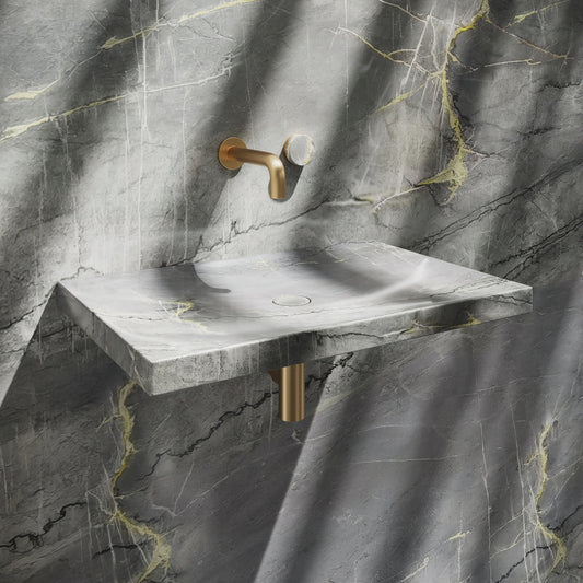 Levitare Amazon Blue Marble Ultra Thin Wall Hung Basin 600mm