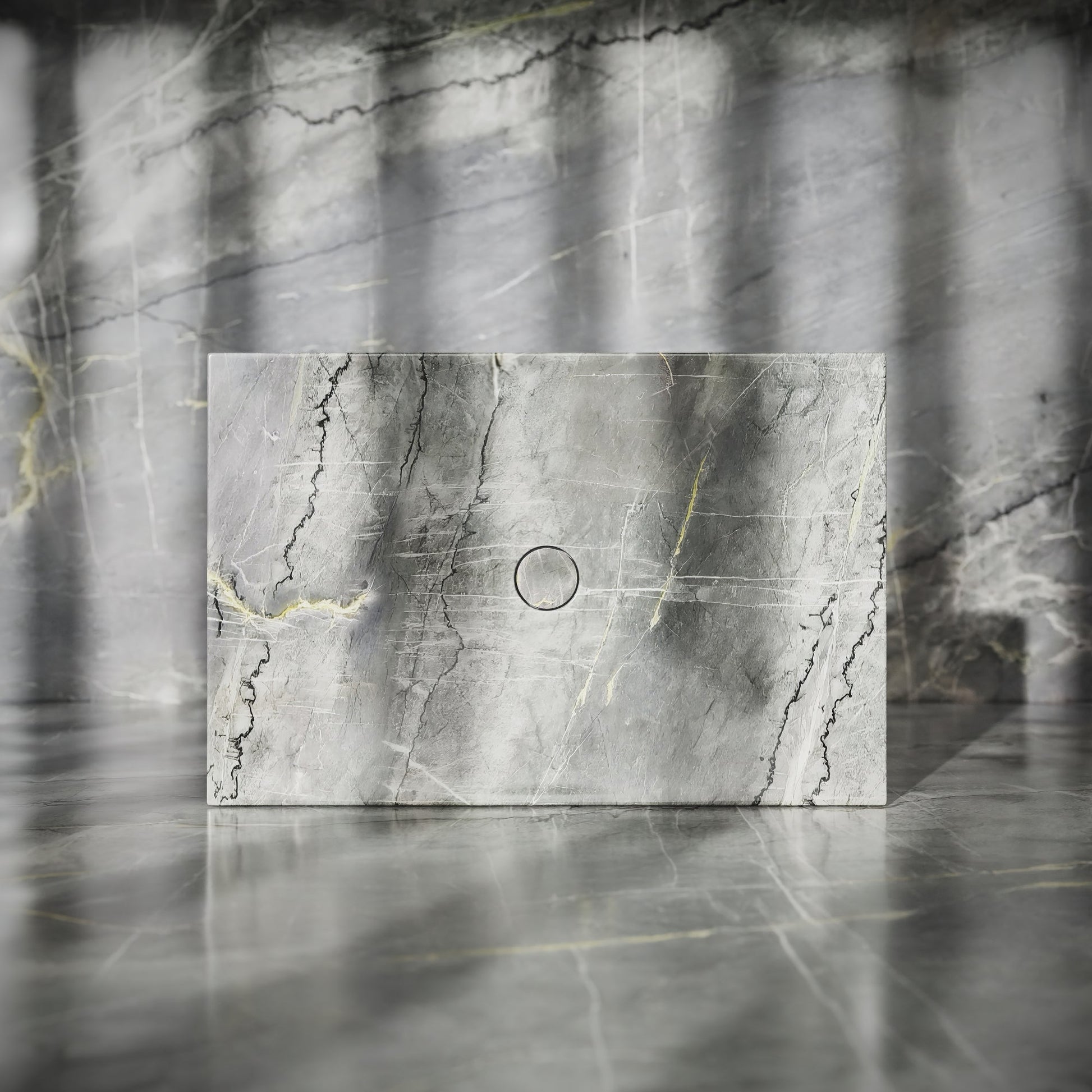 Levitare Amazon Blue Marble Ultra Thin Wall Hung Basin 600mm