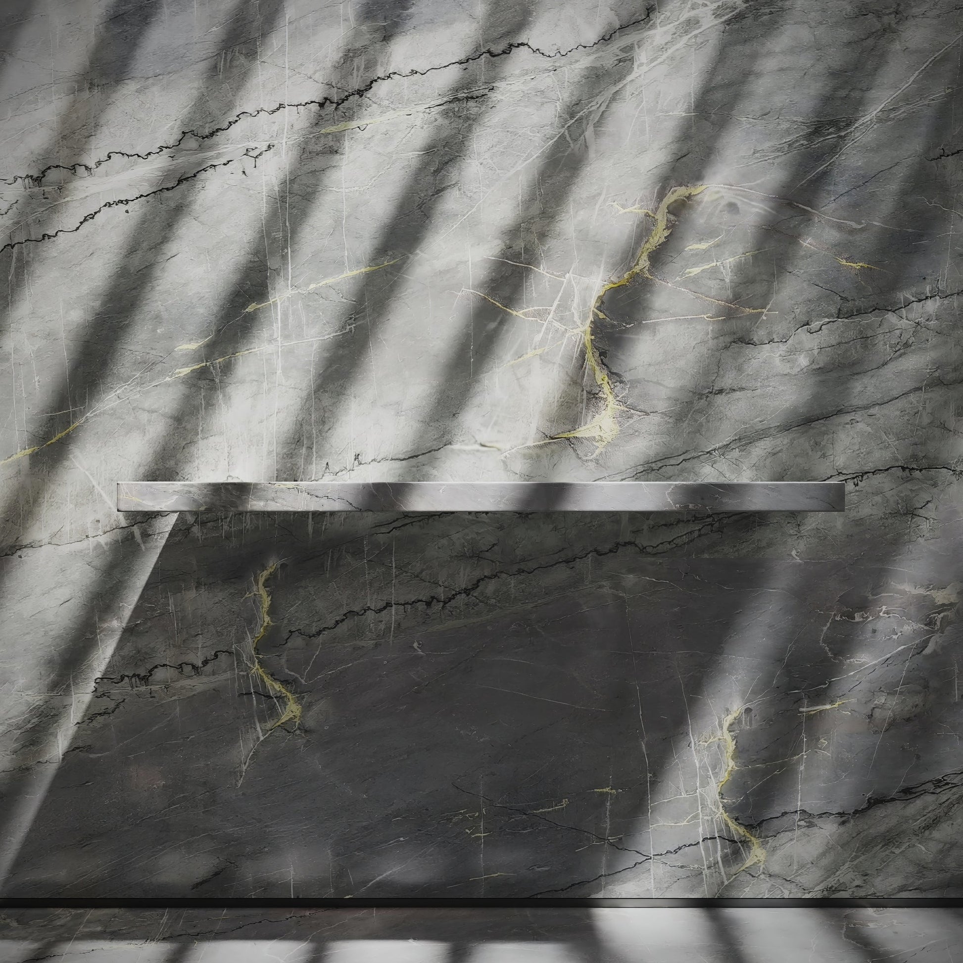 Levitare Amazon Blue Marble Ultra Thin Wall Mounted Basin 1200mm (Centre Waste)