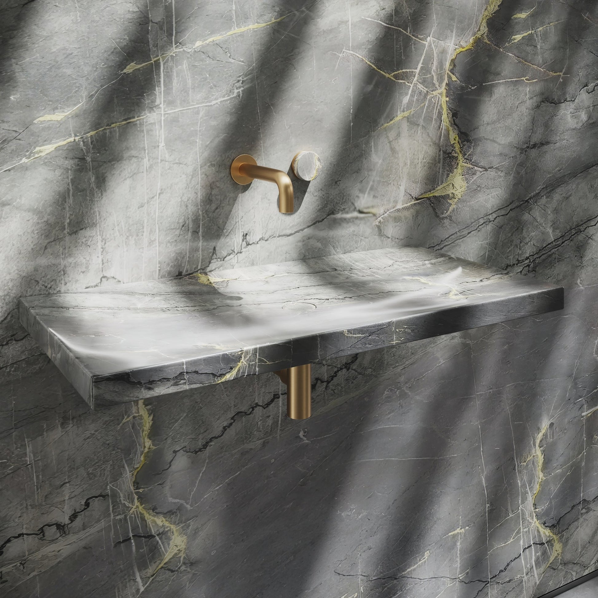 Levitare Amazon Blue Marble Ultra Thin Wall Mounted Basin 800mm