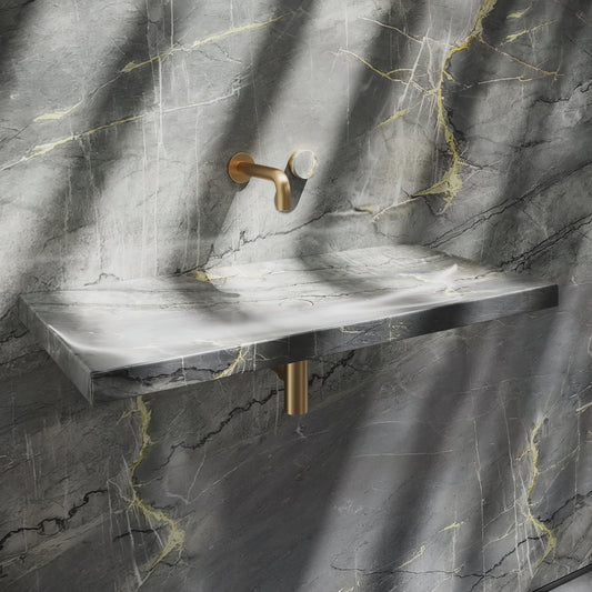 Levitare Amazon Blue Marble Ultra Thin Wall Mounted Basin 800mm