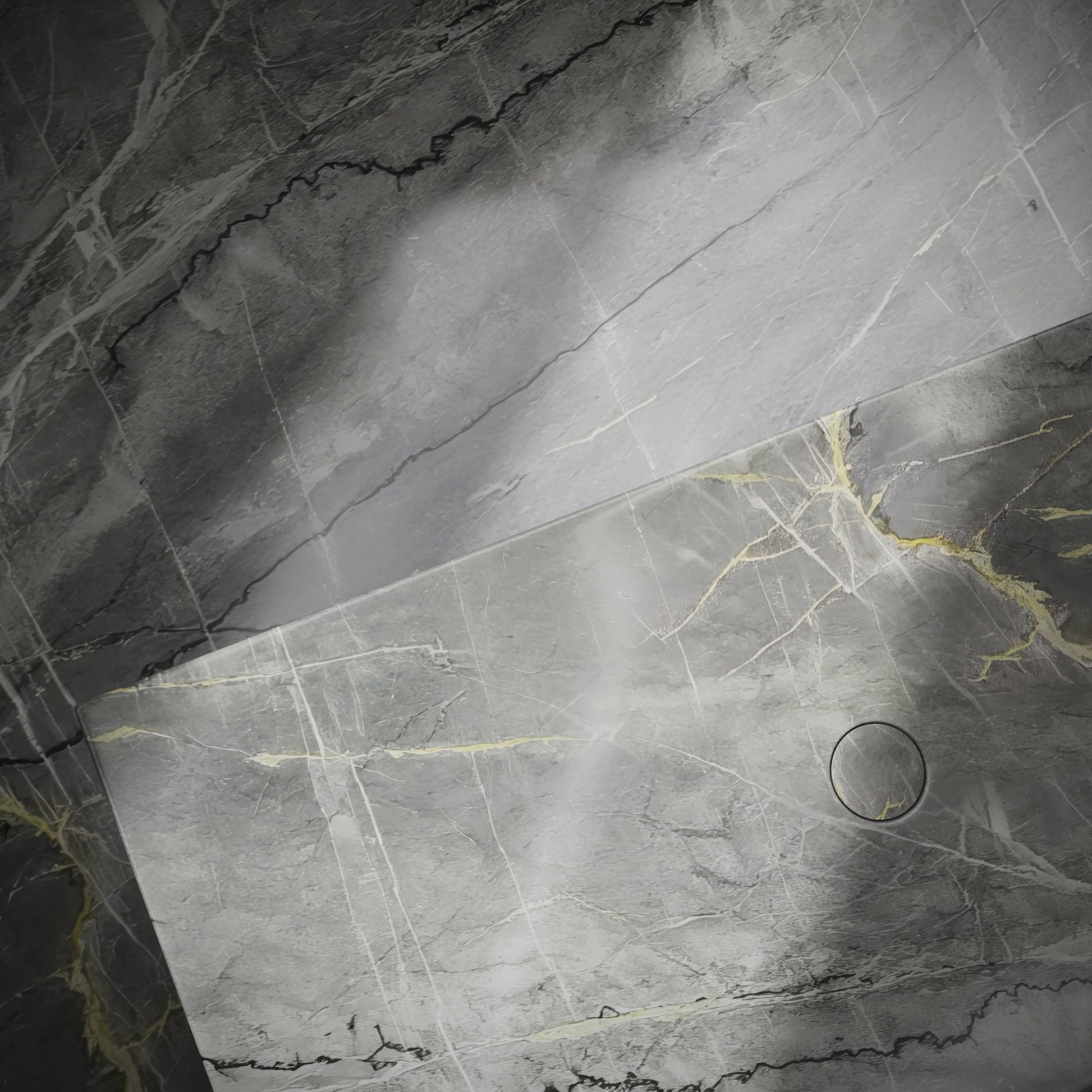 Levitare Amazon Blue Marble Ultra Thin Wall Mounted Basin 800mm