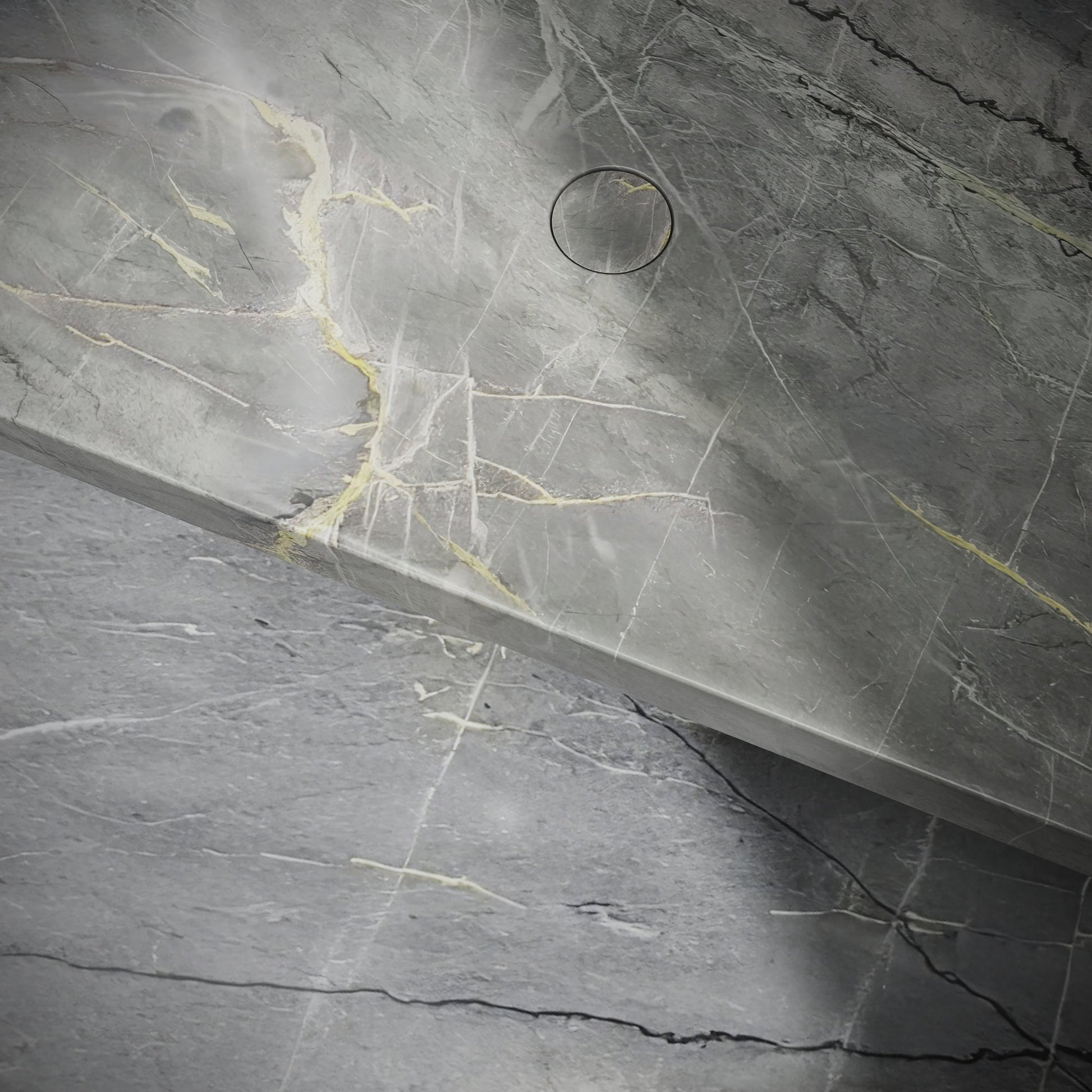 Levitare Amazon Blue Marble Ultra Thin Wall Mounted Basin 800mm