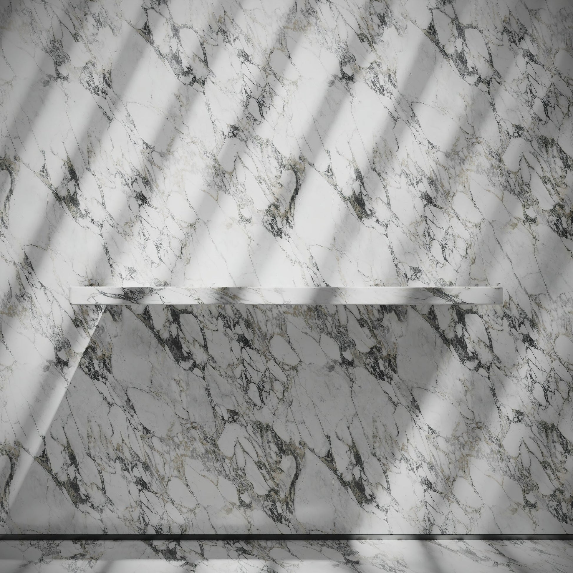 Levitare Arabescato Marble Ultra Thin Wall Mounted Basin 1200mm (Centre Waste)