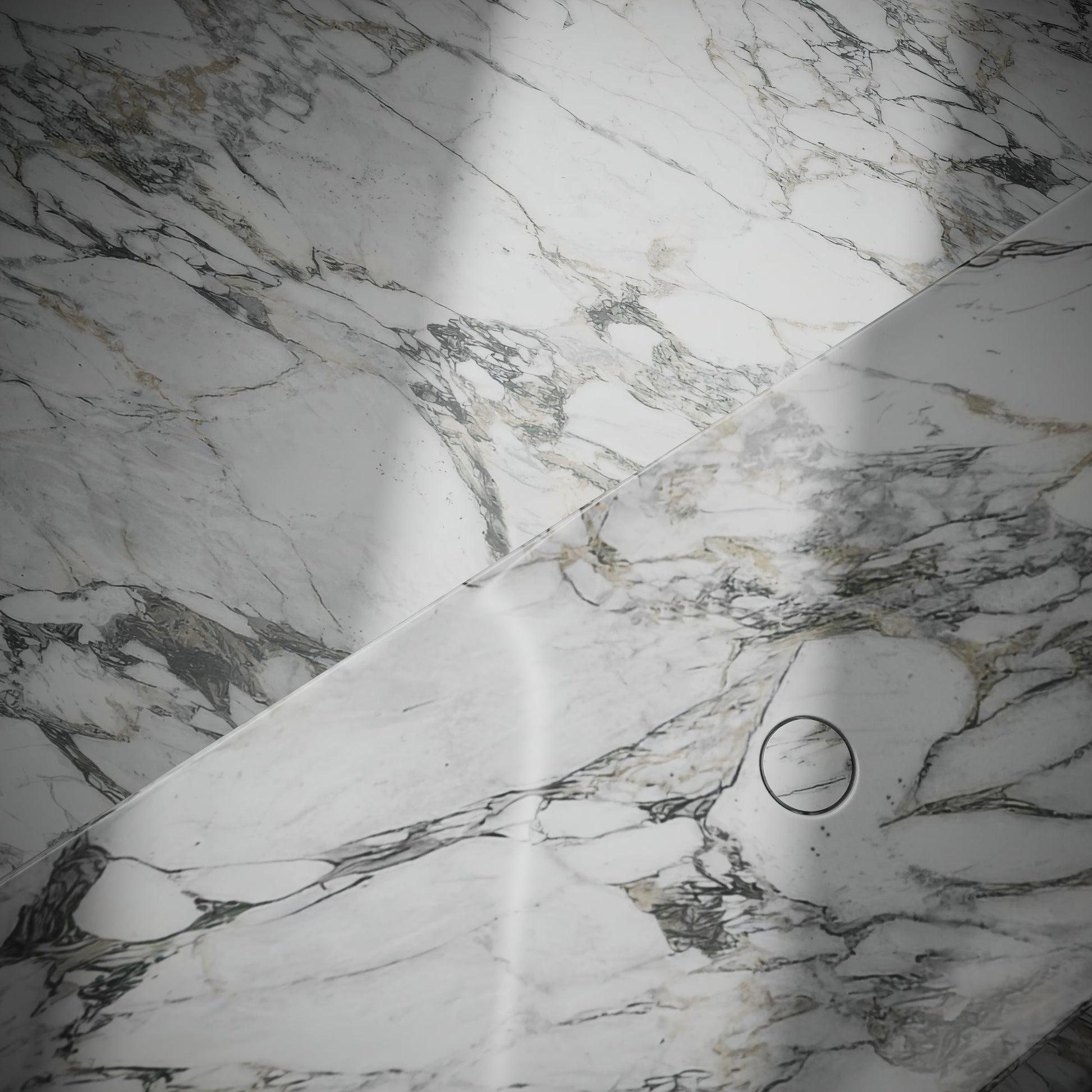 Levitare Arabescato Marble Ultra Thin Wall Mounted Basin 1200mm (Centre Waste)