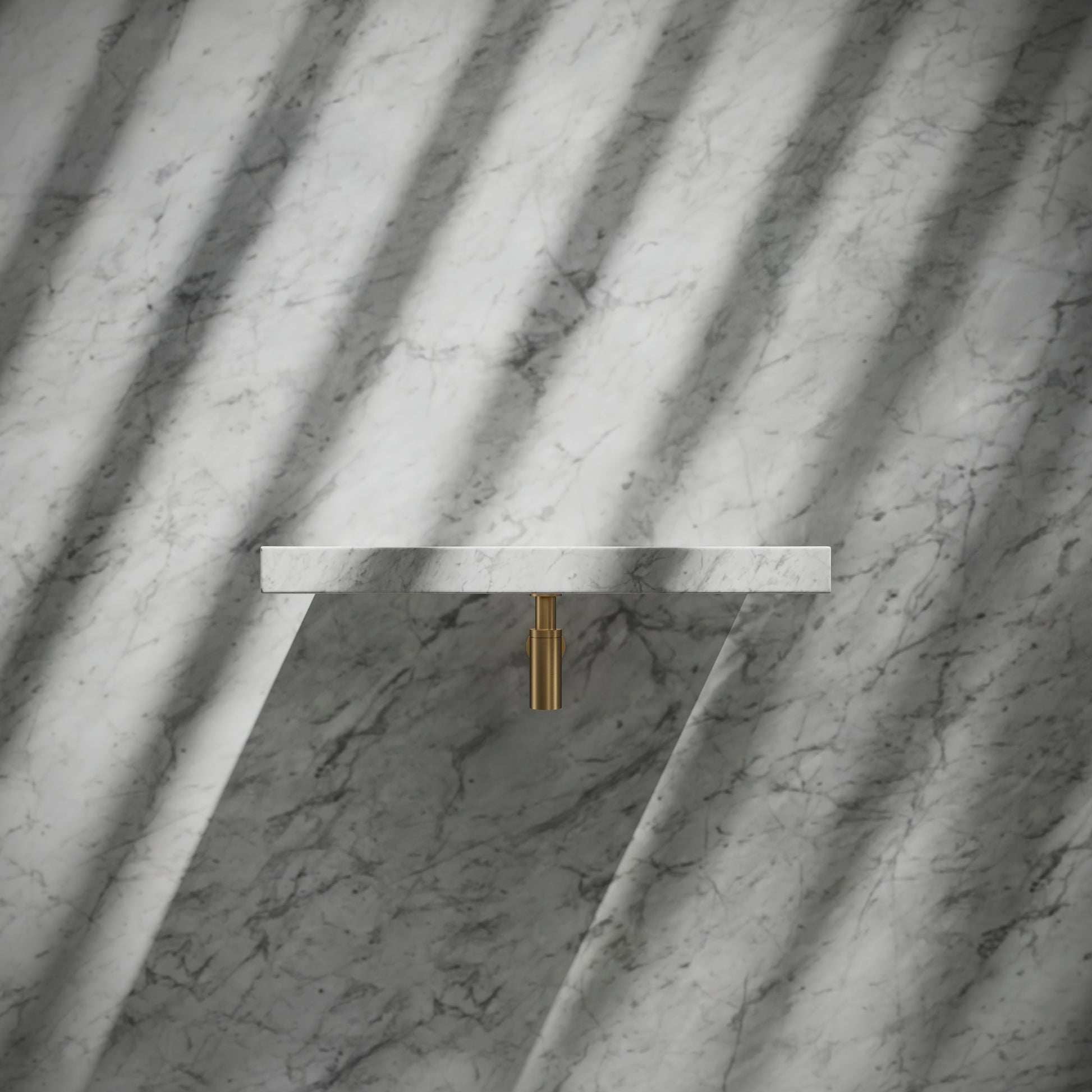 Levitare Carrara Marble Ultra Thin Wall Hung Basin 600mm