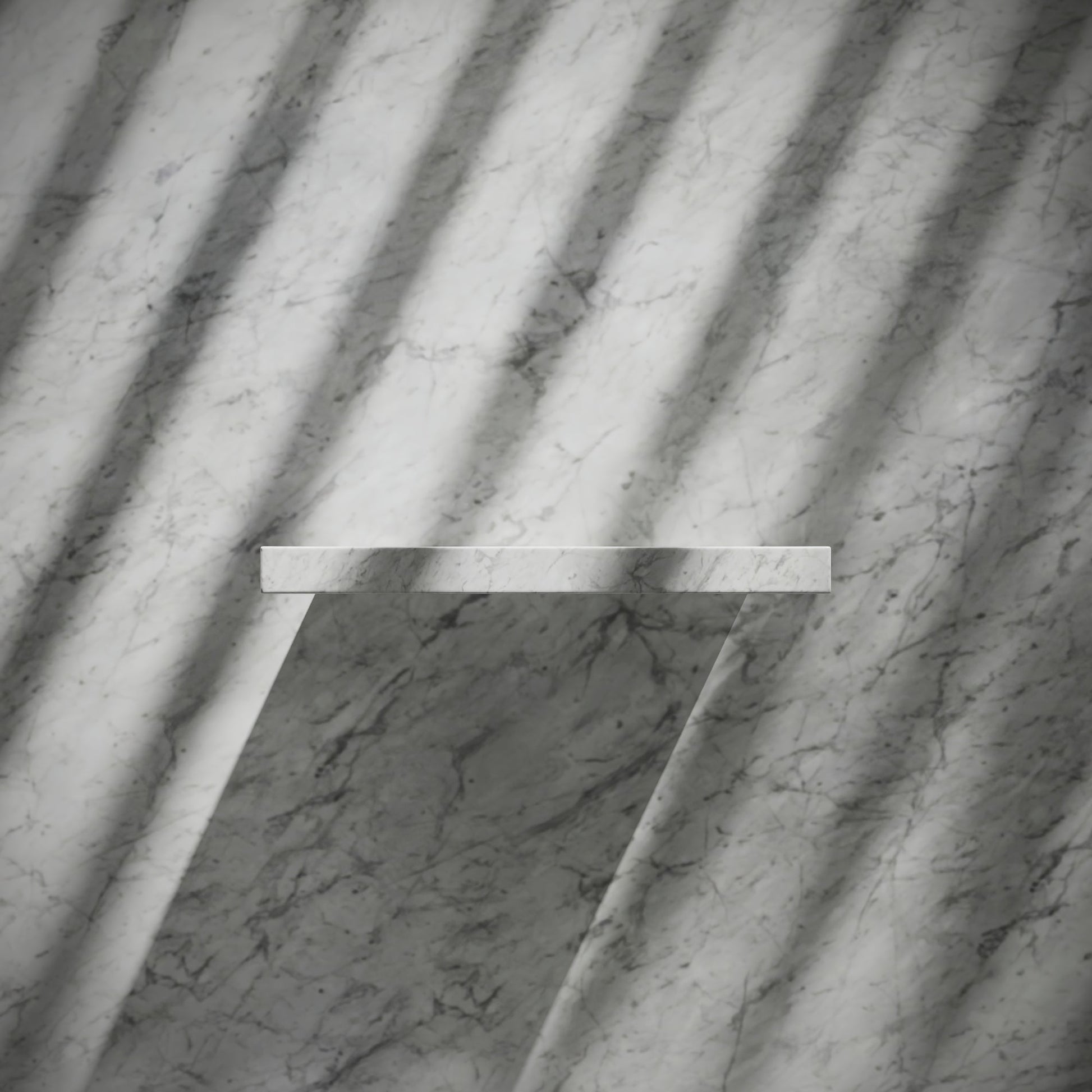 Levitare Carrara Marble Ultra Thin Wall Hung Basin 600mm