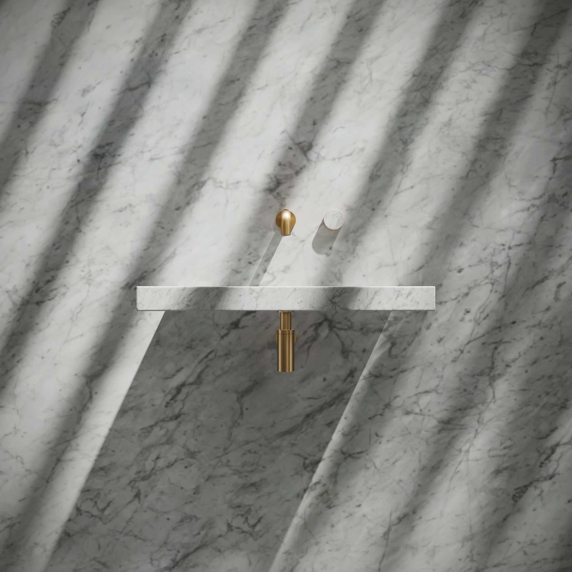 Levitare Carrara Marble Ultra Thin Wall Hung Basin 600mm