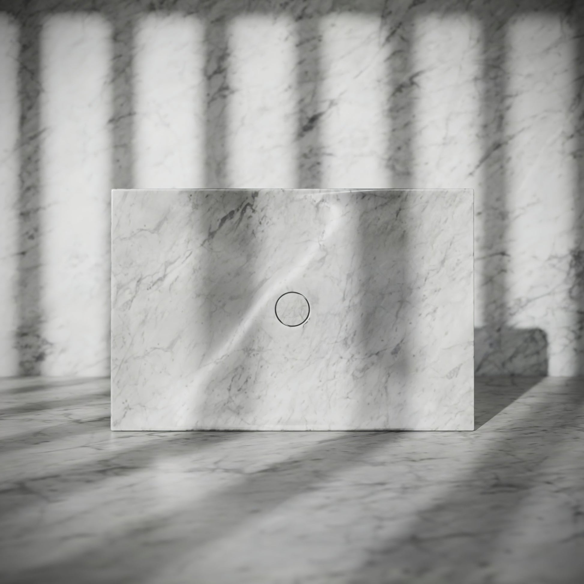 Levitare Carrara Marble Ultra Thin Wall Hung Basin 600mm