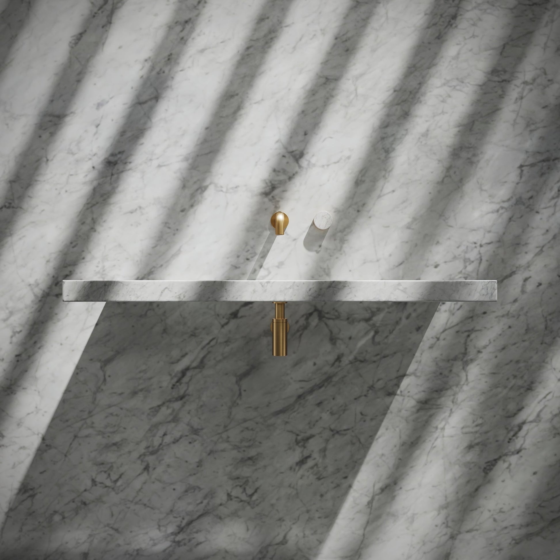 Levitare Carrara Marble Ultra Thin Wall Mounted Basin 1000mm
