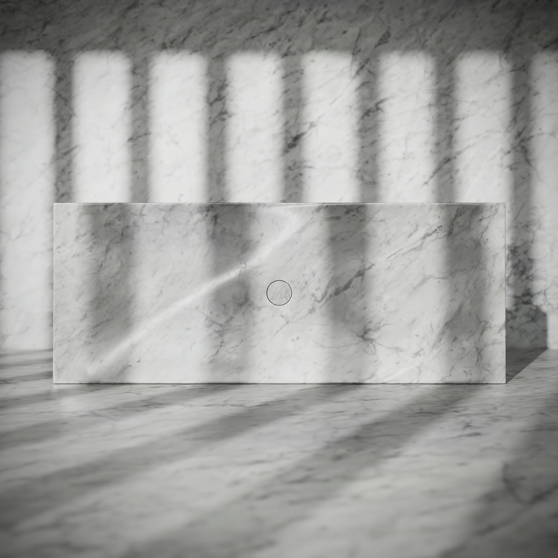 Levitare Carrara Marble Ultra Thin Wall Mounted Basin 1000mm