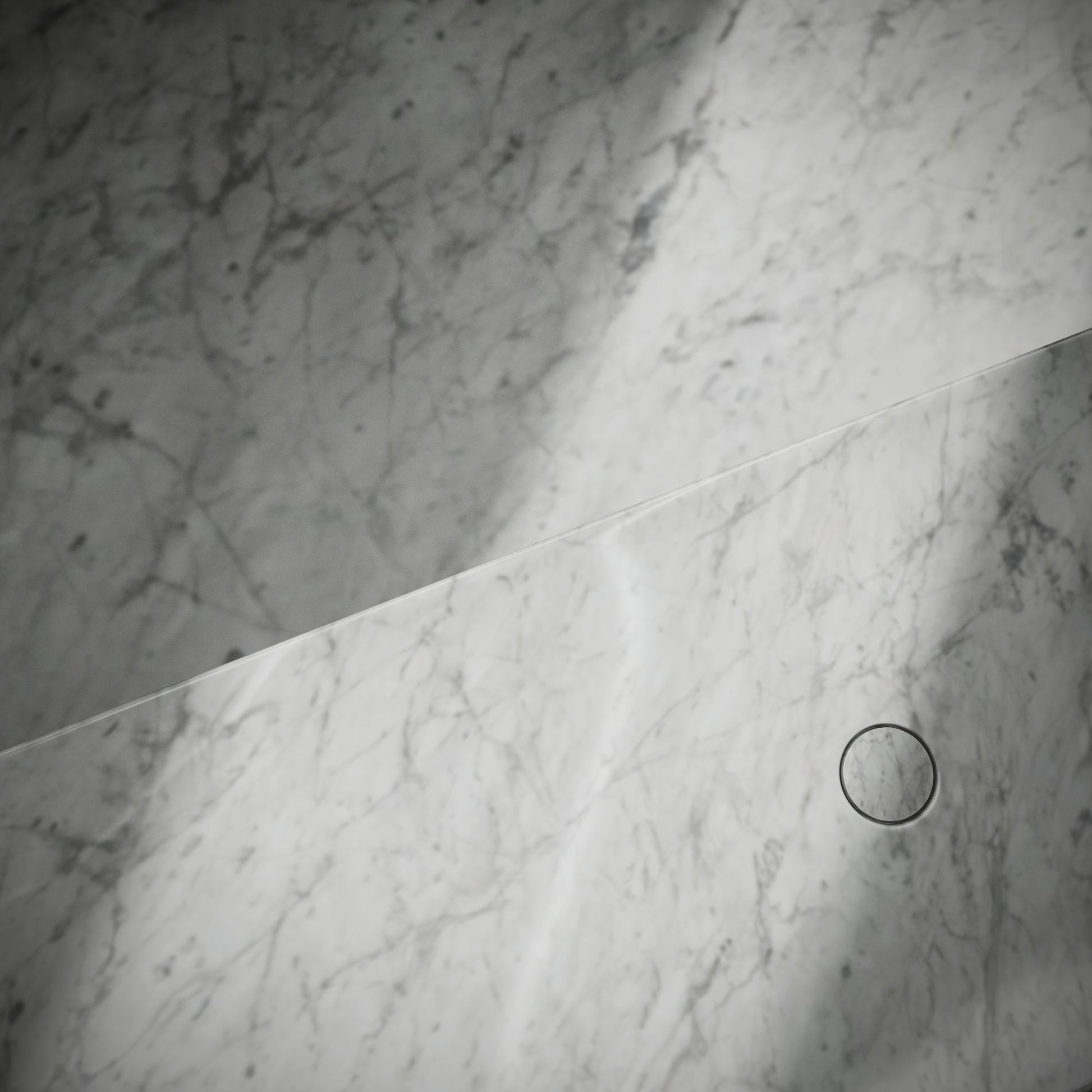 Levitare Carrara Marble Ultra Thin Wall Mounted Basin 1200mm (Centre Waste)