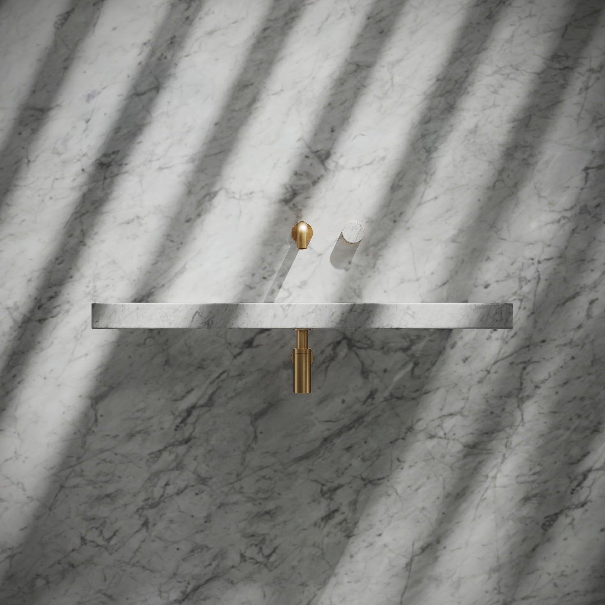 Levitare Carrara Marble Ultra Thin Wall Mounted Basin 800mm