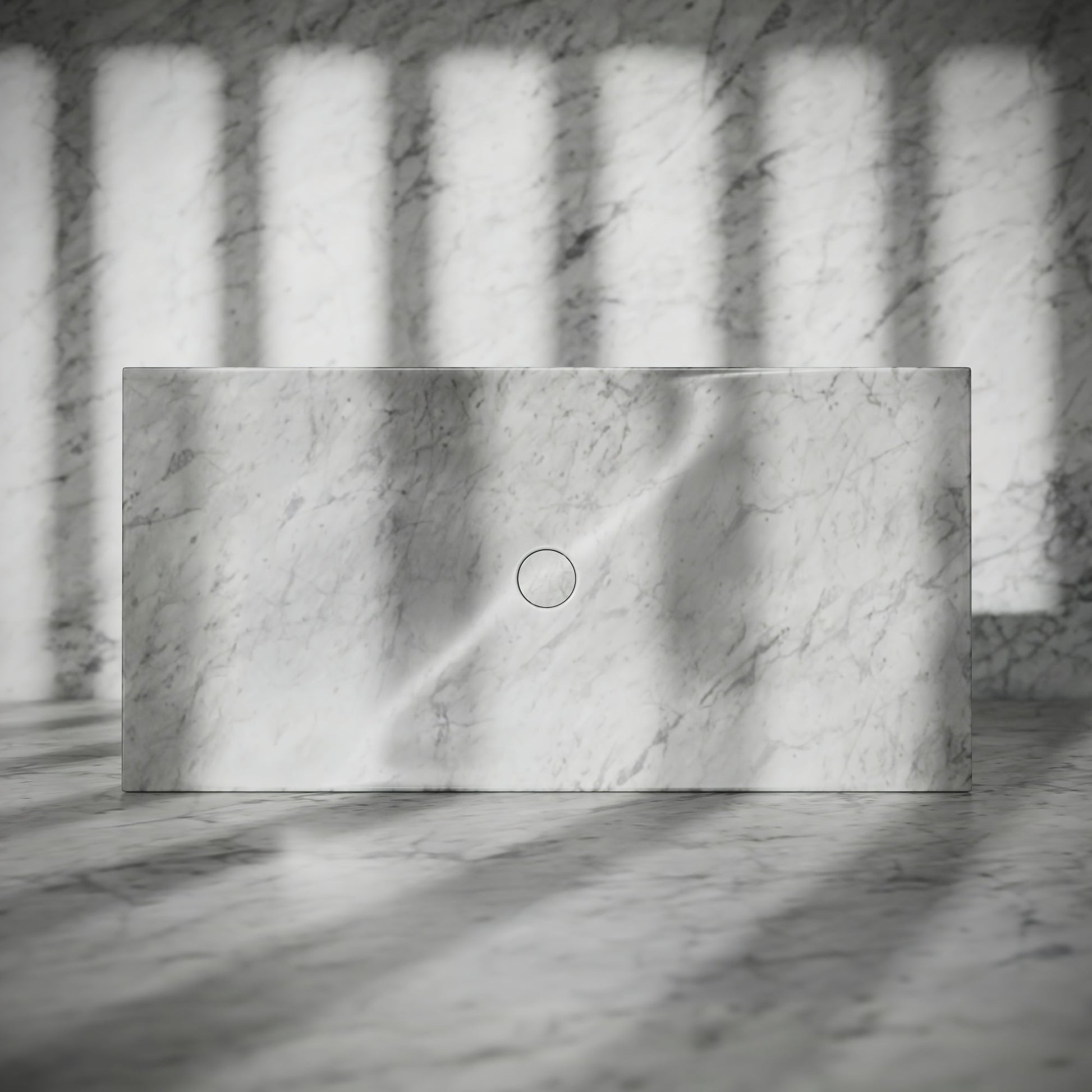 Levitare Carrara Marble Ultra Thin Wall Mounted Basin 800mm