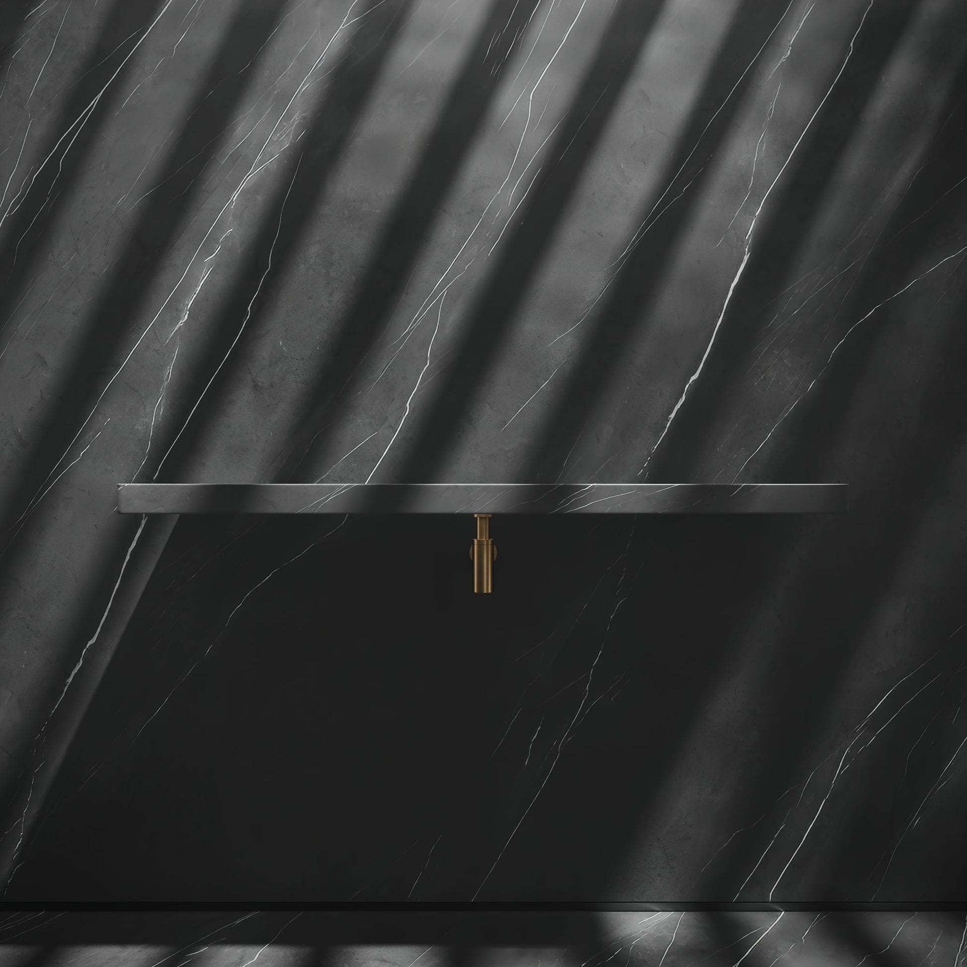 Levitare Grey Pietra Marble Ultra Thin Wall Mounted Basin 1200mm (Centre Waste)