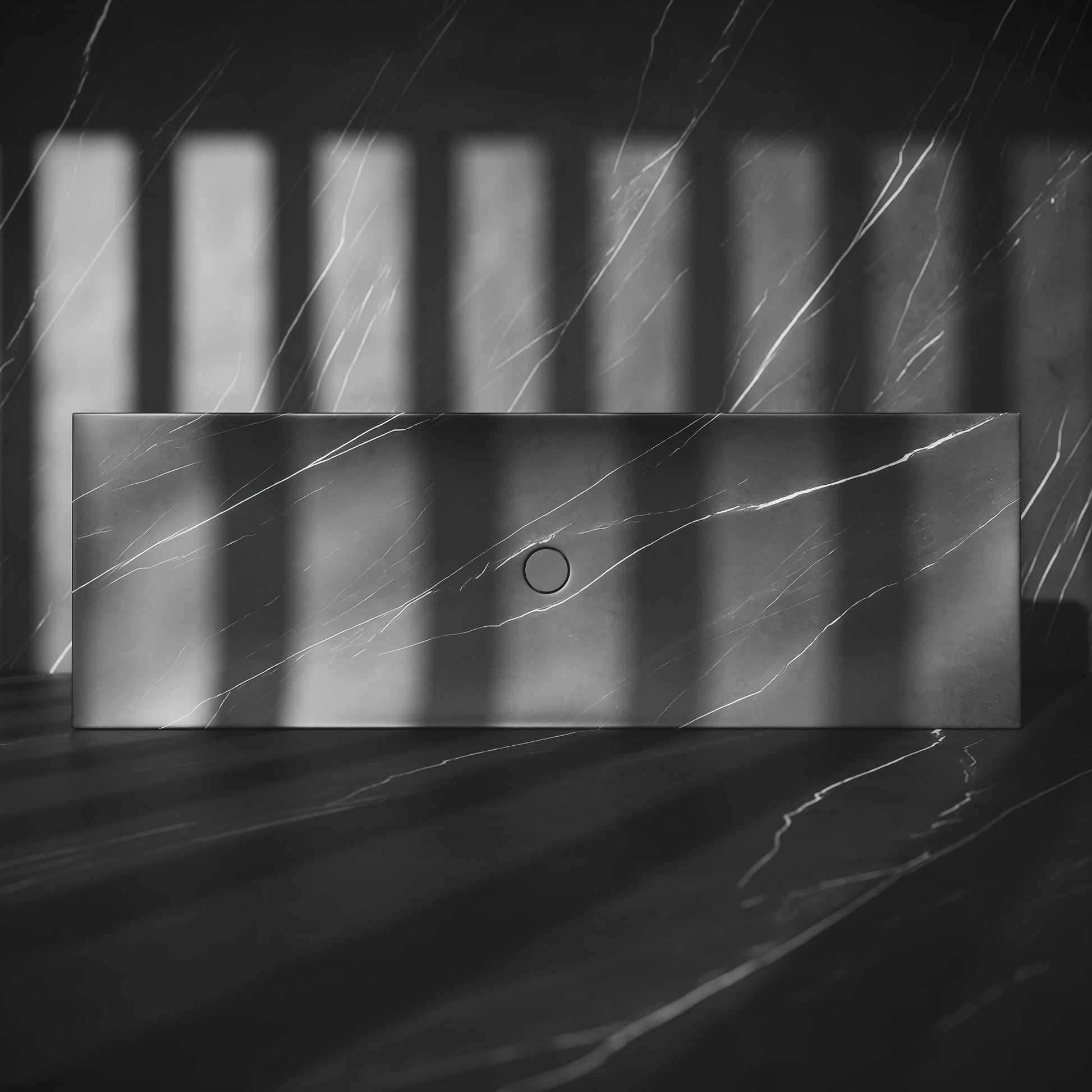 Levitare Grey Pietra Marble Ultra Thin Wall Mounted Basin 1200mm (Centre Waste)