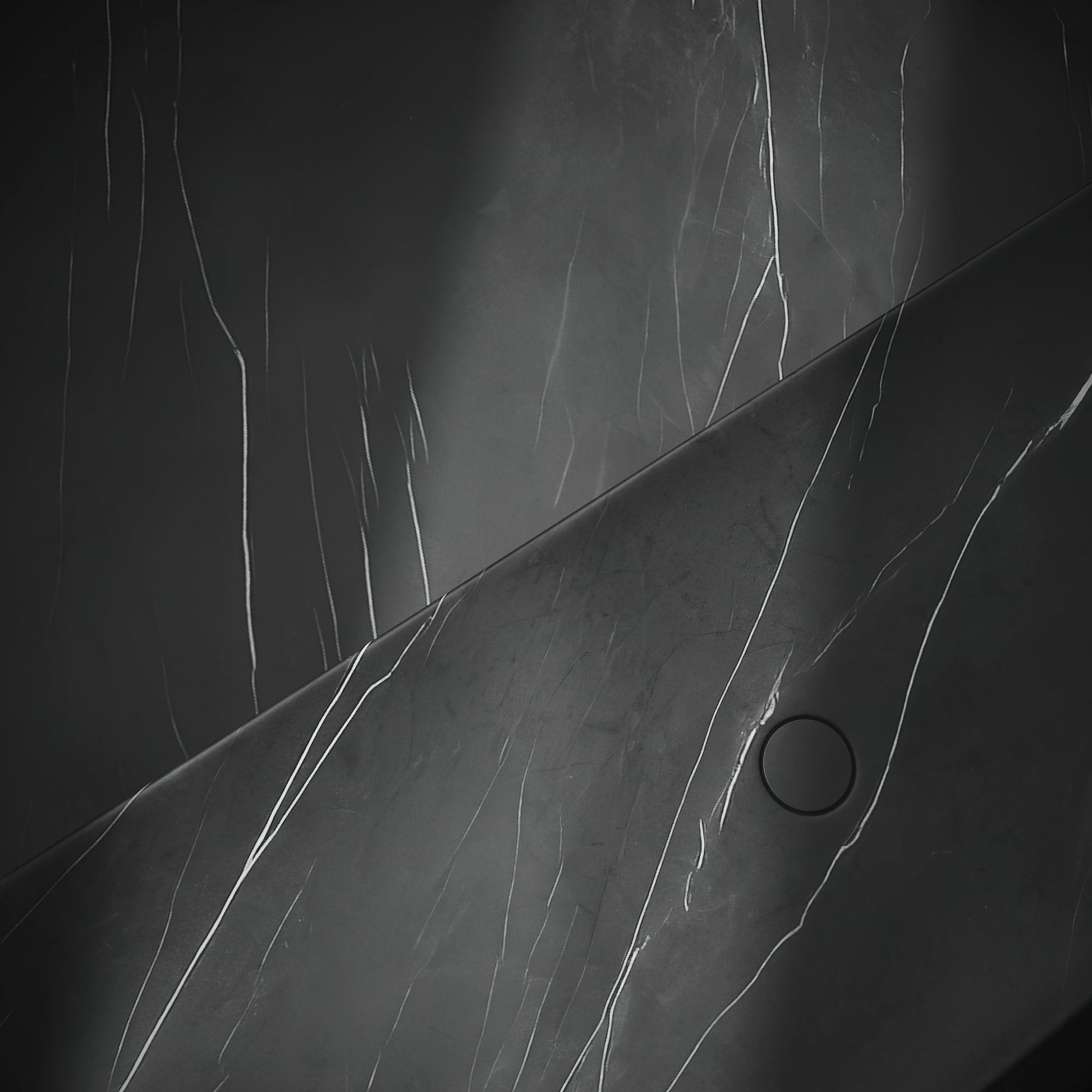 Levitare Grey Pietra Marble Ultra Thin Wall Mounted Basin 1200mm (Centre Waste)