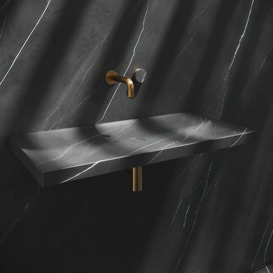 Levitare Grey Pietra Marble Ultra Thin Wall Mounted Basin 800mm