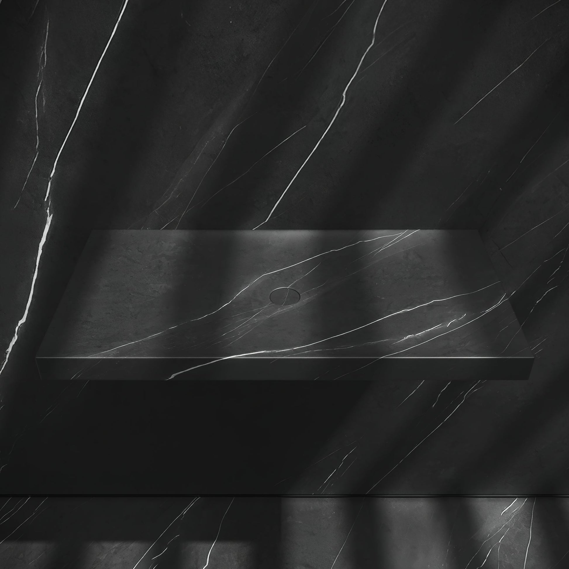 Levitare Grey Pietra Marble Ultra Thin Wall Mounted Basin 800mm