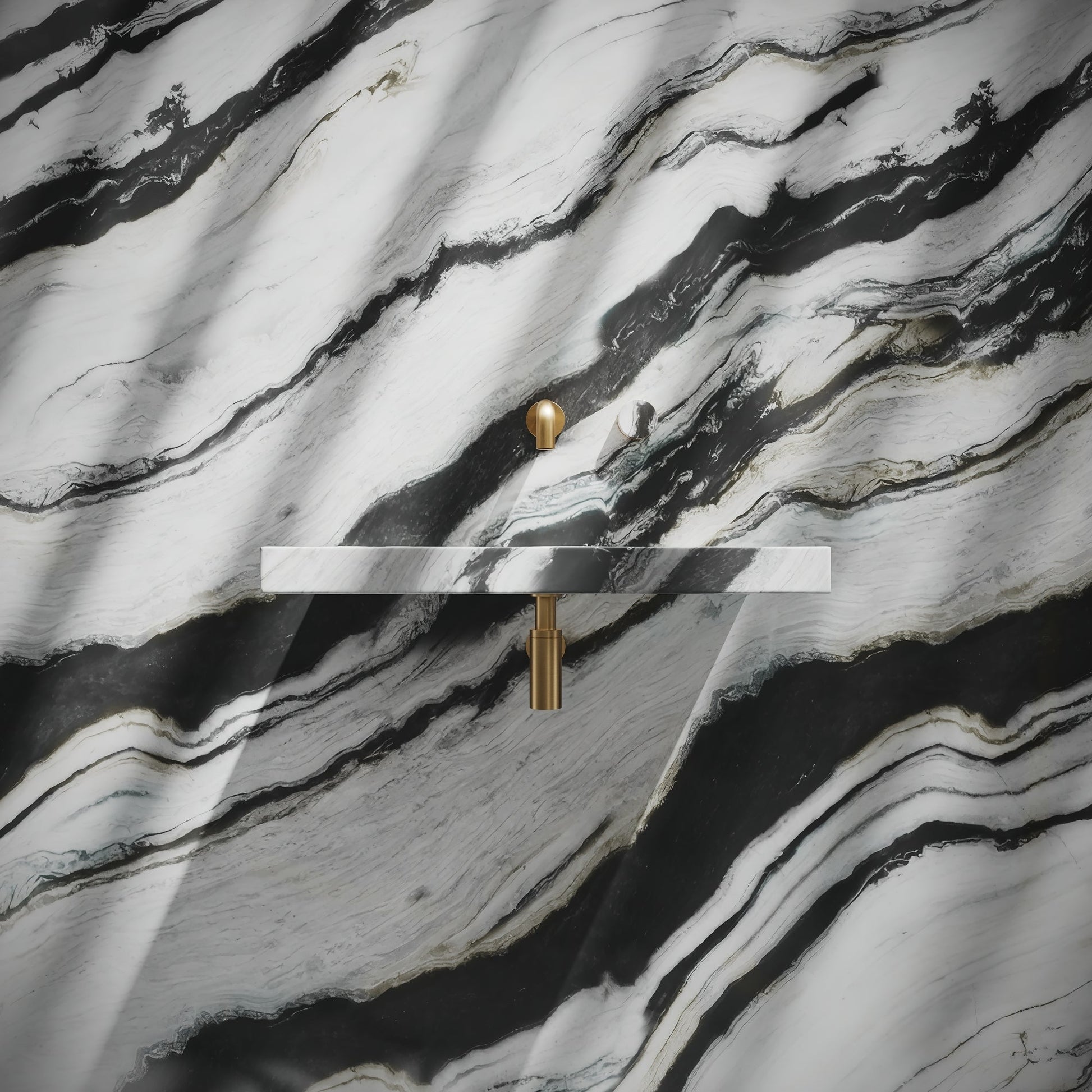 Levitare Panda Marble Ultra Thin Wall Hung Basin 600mm