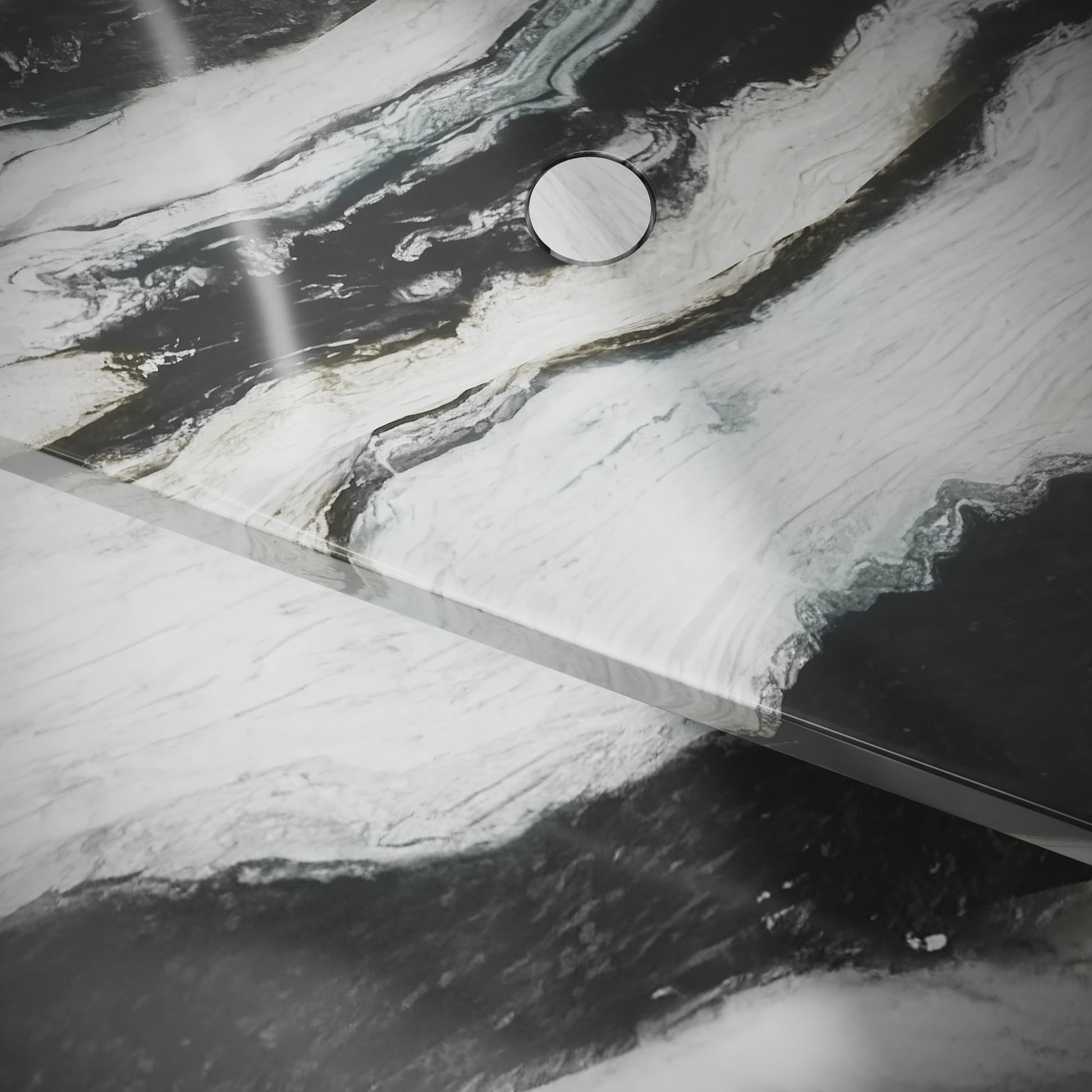 Levitare Panda Marble Ultra Thin Wall Hung Basin 600mm