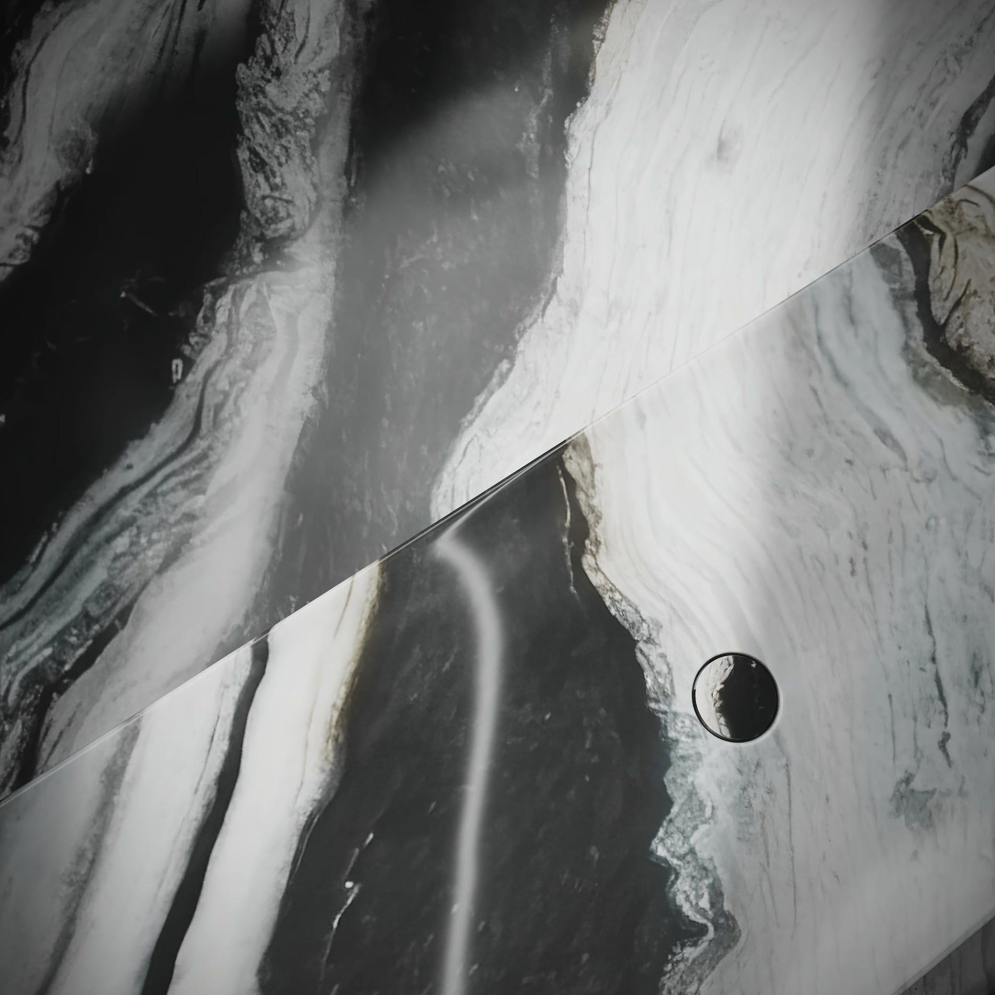 Levitare Panda Marble Ultra Thin Wall Mounted Basin 1200mm (Centre Waste)