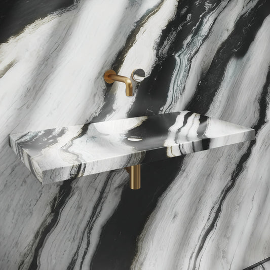 Levitare Panda Marble Ultra Thin Wall Mounted Basin 800mm