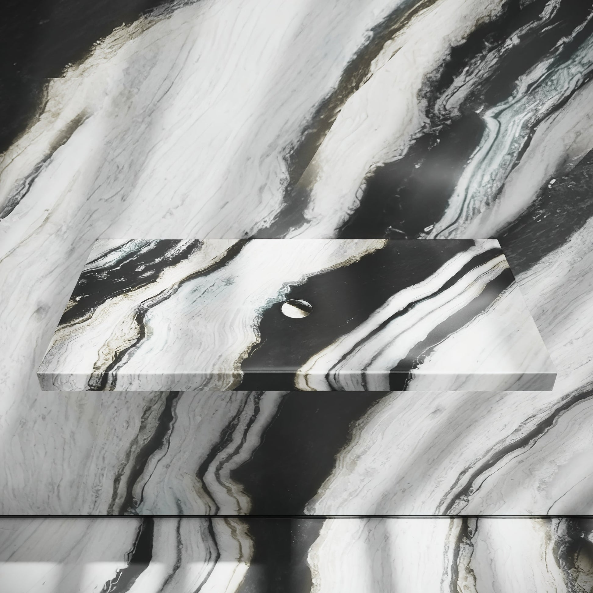 Levitare Panda Marble Ultra Thin Wall Mounted Basin 800mm